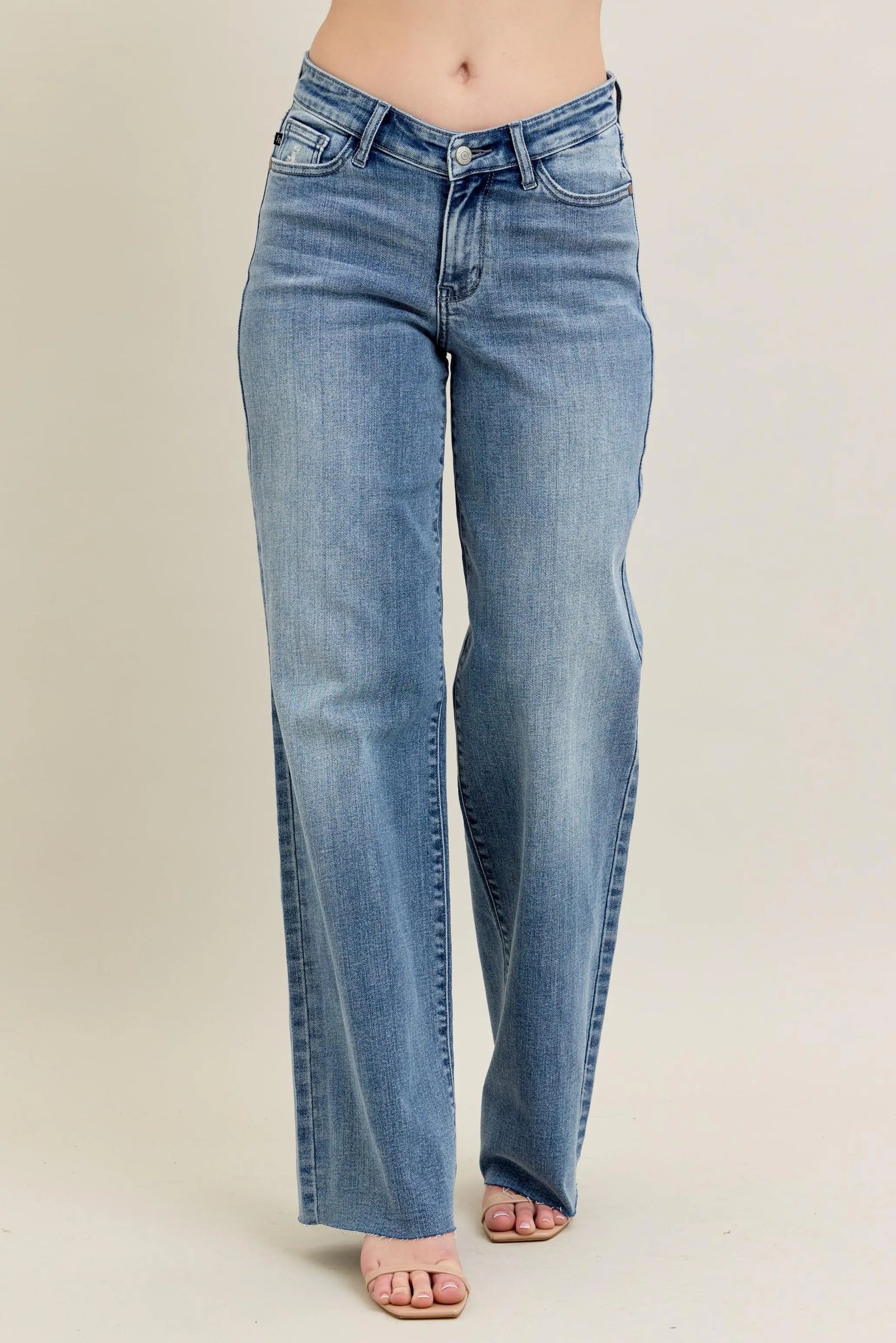Judy Blue Full Size V - Front Baggy Jeans Plus Size - Sydney So Sweet