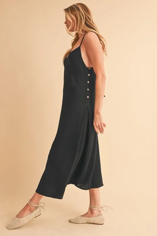 Aemi+Co Side Button Midi Cami Dress - Sydney So Sweet