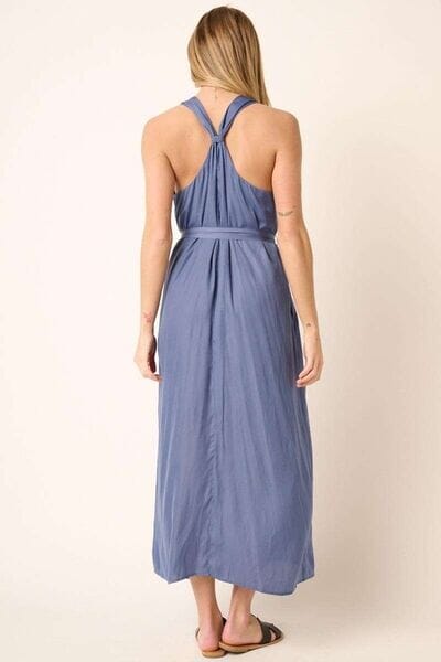 Mittoshop Cross Back Belted V Neck Tank Maxi Dress - Sydney So Sweet