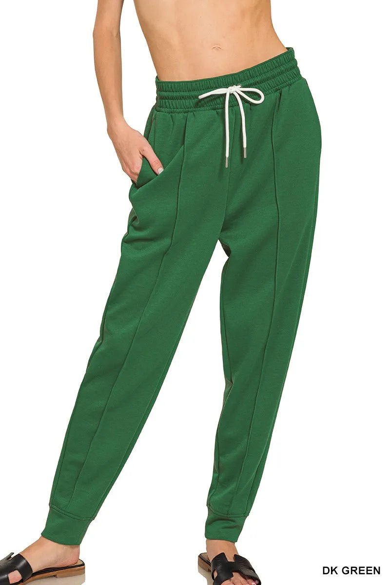 Zenana Drawstring Scuba Sweatpants with Pockets - Sydney So Sweet