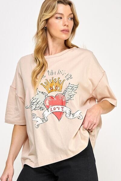 SAGE+FIG Love-Inpired Graphic Oversized T-Shirt - Sydney So Sweet