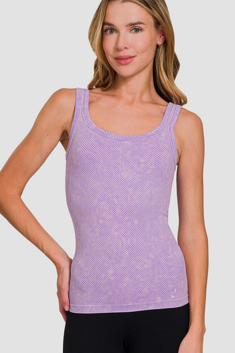 Zenana Ribbed Scoop Neck Tank - Sydney So Sweet