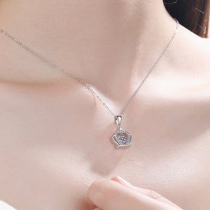 Moissanite Crown 925 Sterling Silver Necklace - Sydney So Sweet