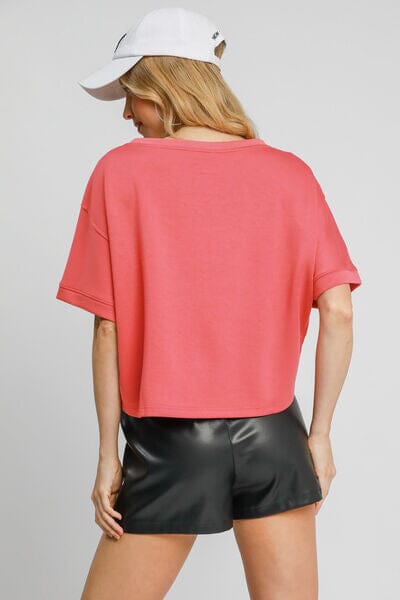 Umgee Full Size Lightweight Cropped Sweatshirt Plus Size - Sydney So Sweet