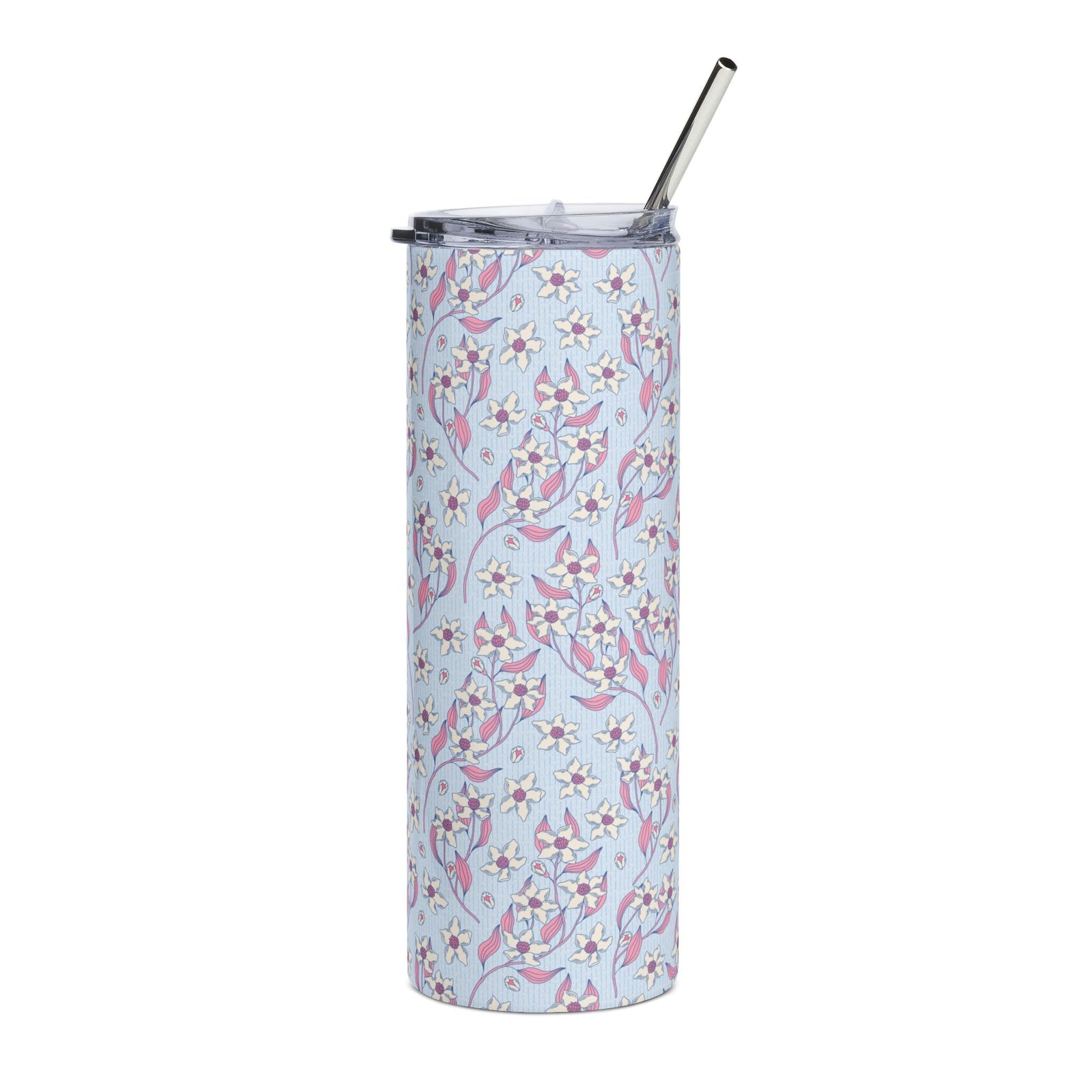 Pastel Sea Blooms 20oz Floral Stainless Steel Tumbler Travel Cup