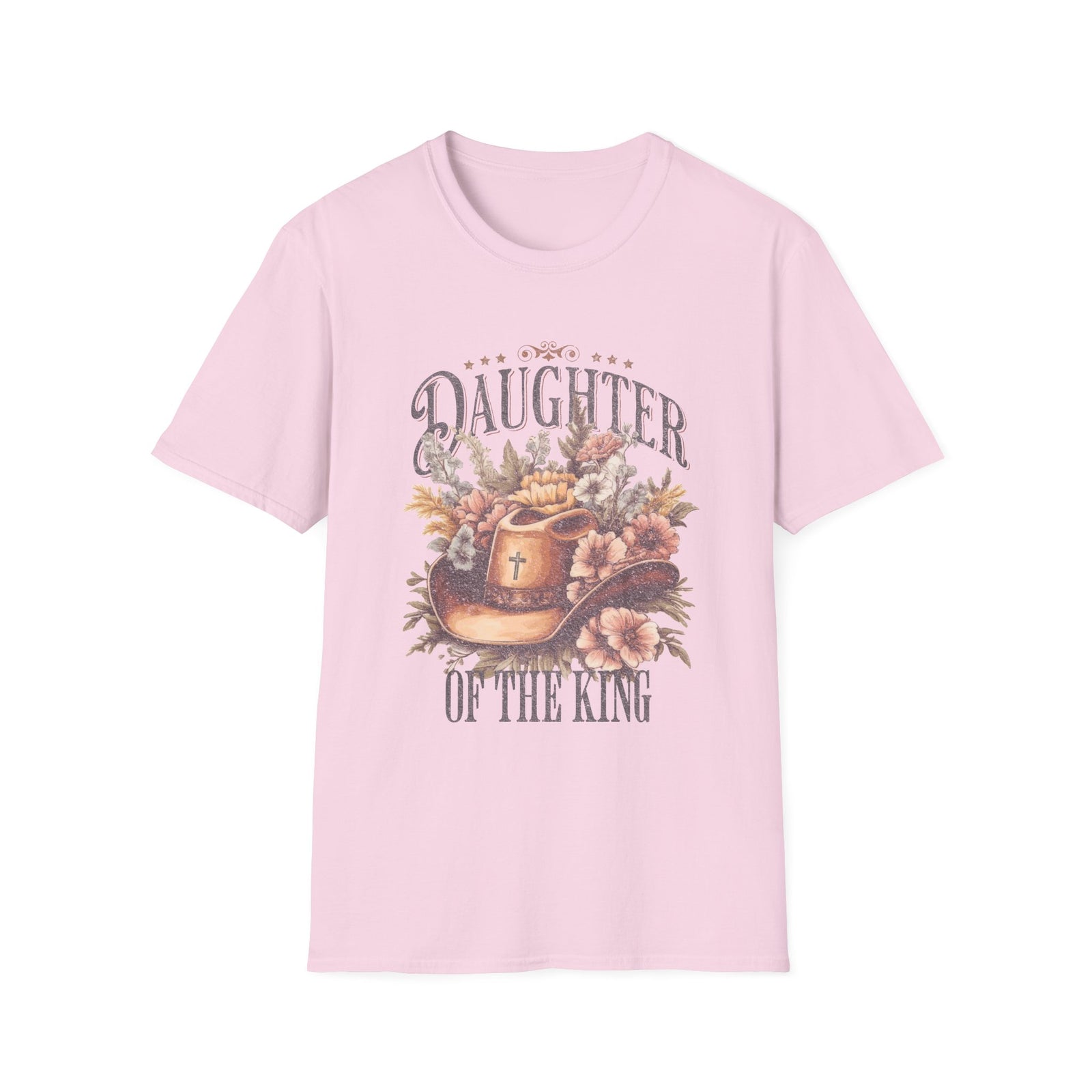 Daughter of the King T-Shirt Western Floral Christian Cowgirl Faith Tee