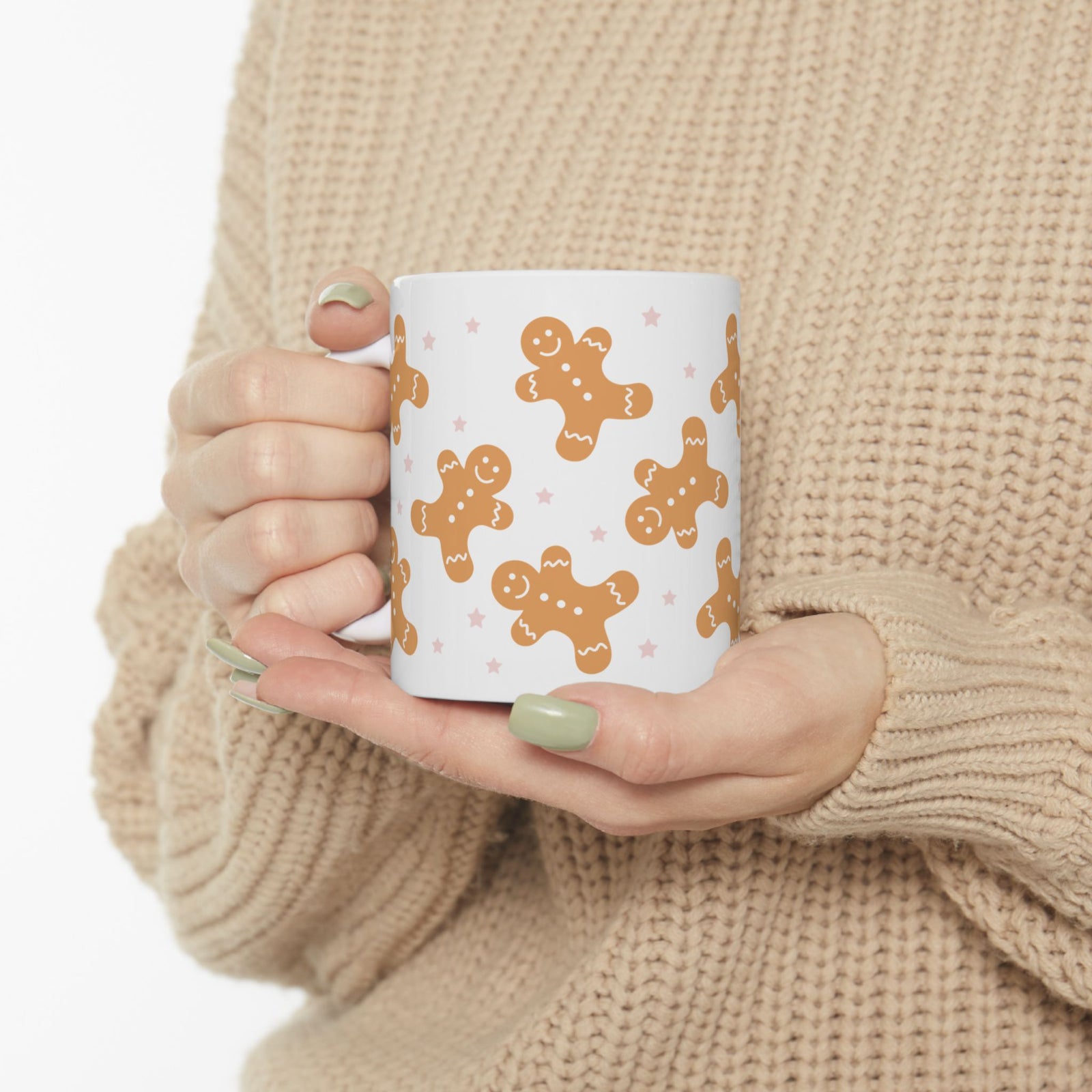 Christmas Gingerbread Cookies Ceramic Mug Coffee Cup (11oz & 15oz)