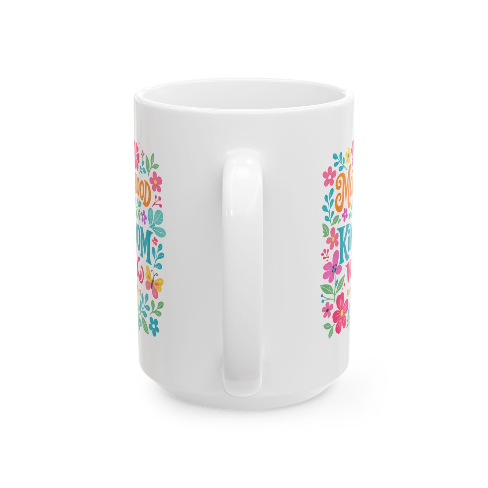 Motherhood is Kingdom Work Christian Ceramic Mug Coffee Cup (11oz & 15oz)