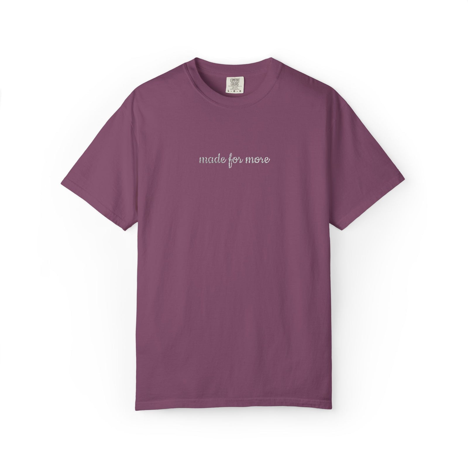One More Chapter Embroidered Script Tee Book Lover T-Shirt