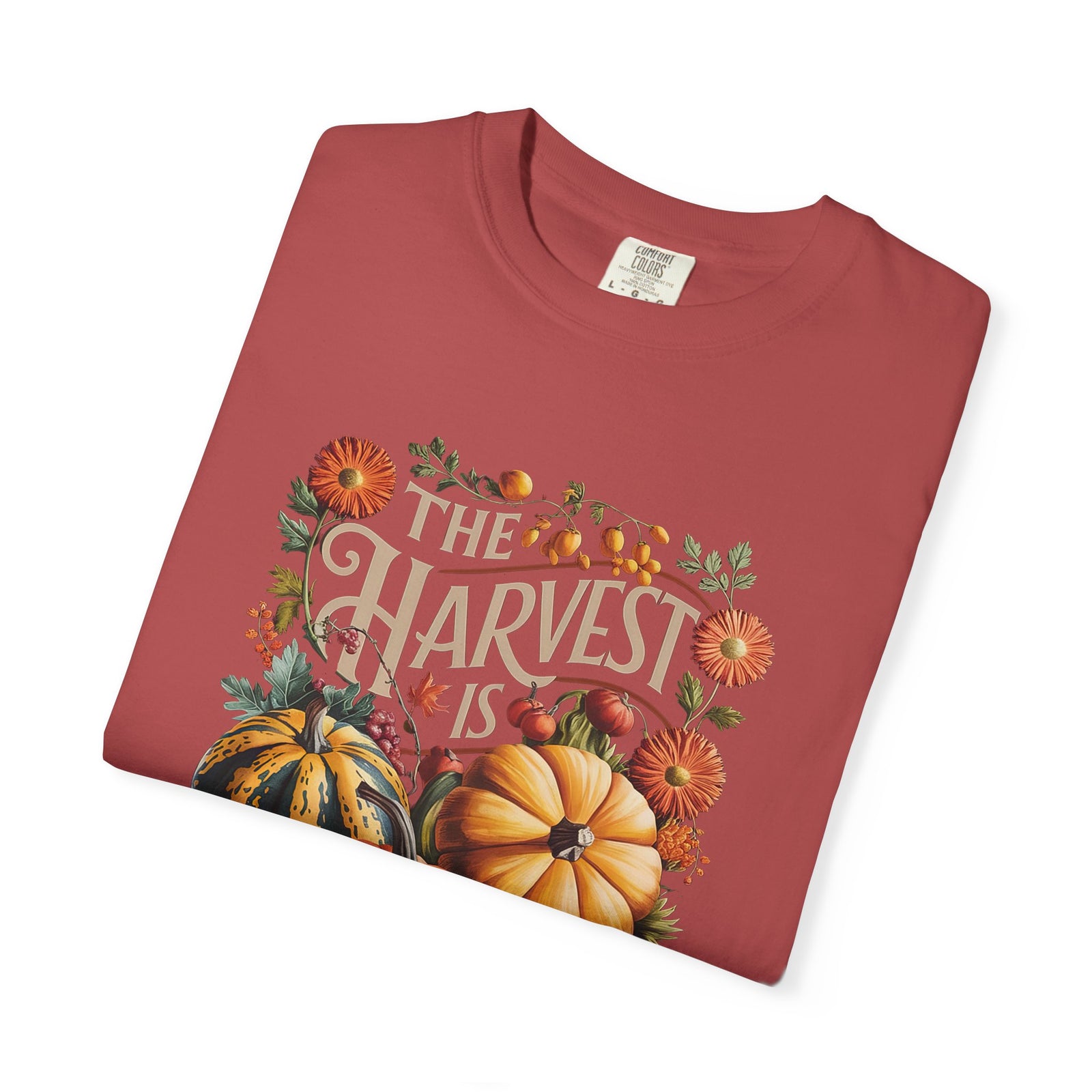 The Harvest is Plentiful T-Shirt Fall Pumpkin Harvest Christian Tee