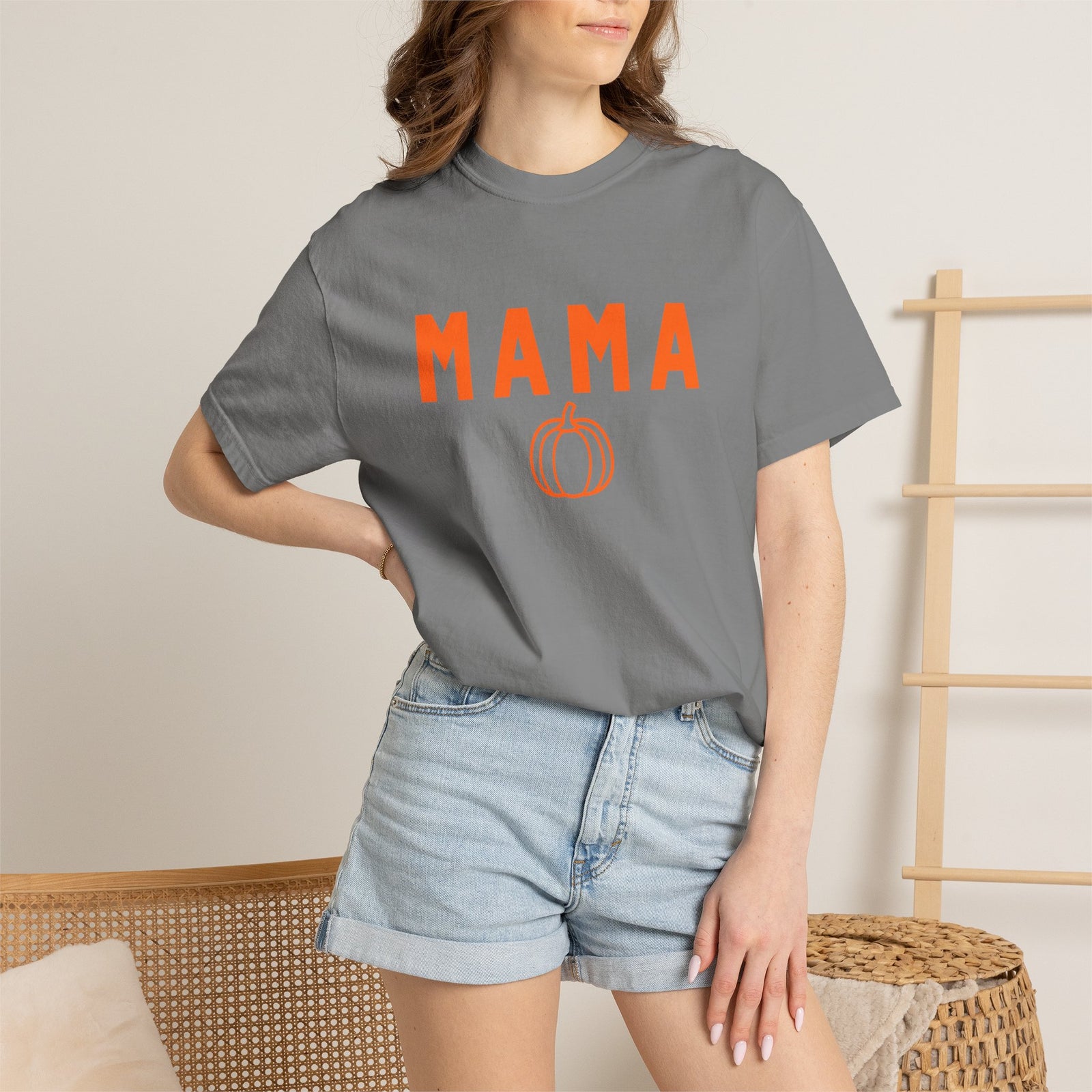 Mama Pumpkin T-Shirt Autumn Mom Graphic Tee
