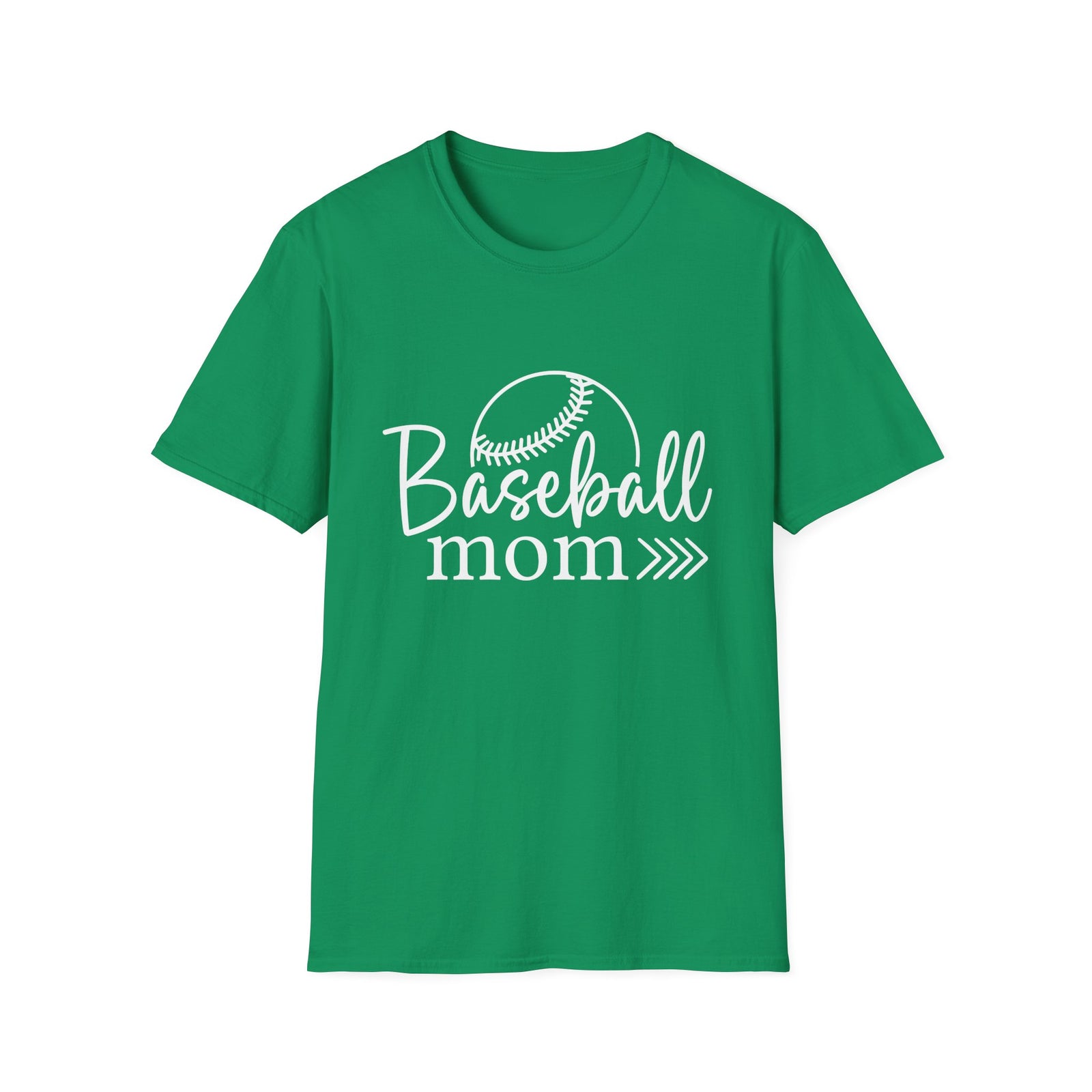 Baseball Mom Classic Graphic T-Shirt Cute Sports Mom Tee (12 Team Colors)