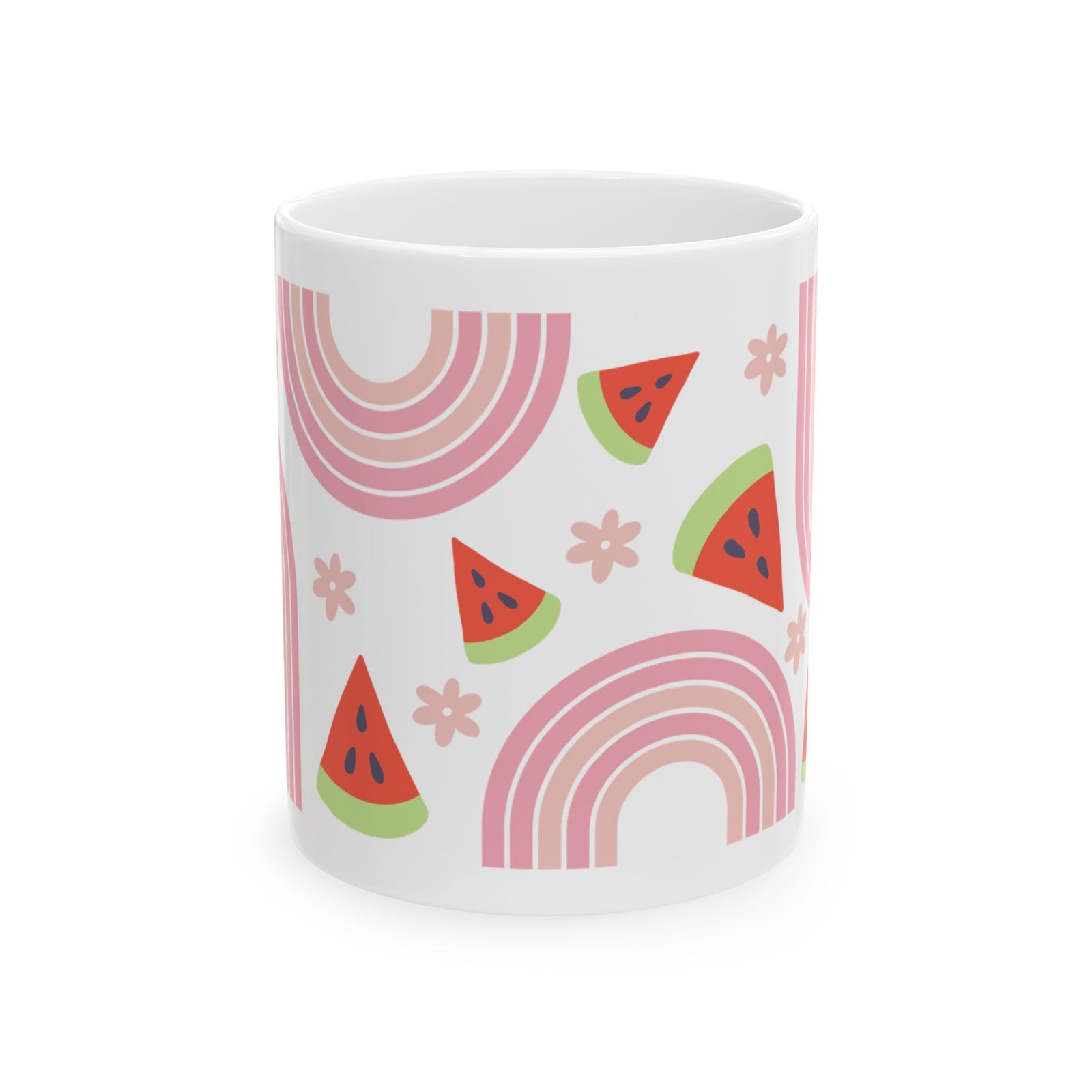 Watermelon Rainbow Cute Ceramic Mug Coffee Cup (11oz & 15oz)