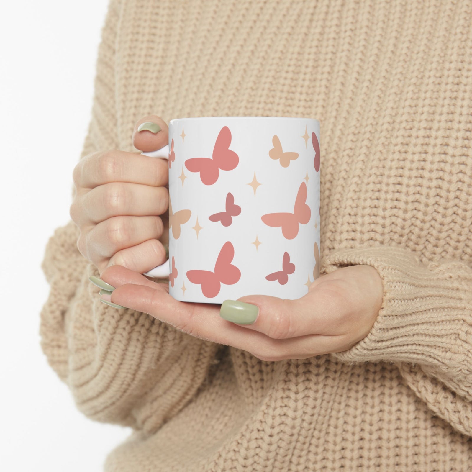 Butterfly Season Cute Ceramic Mug Coffee Cup (11oz & 15oz)