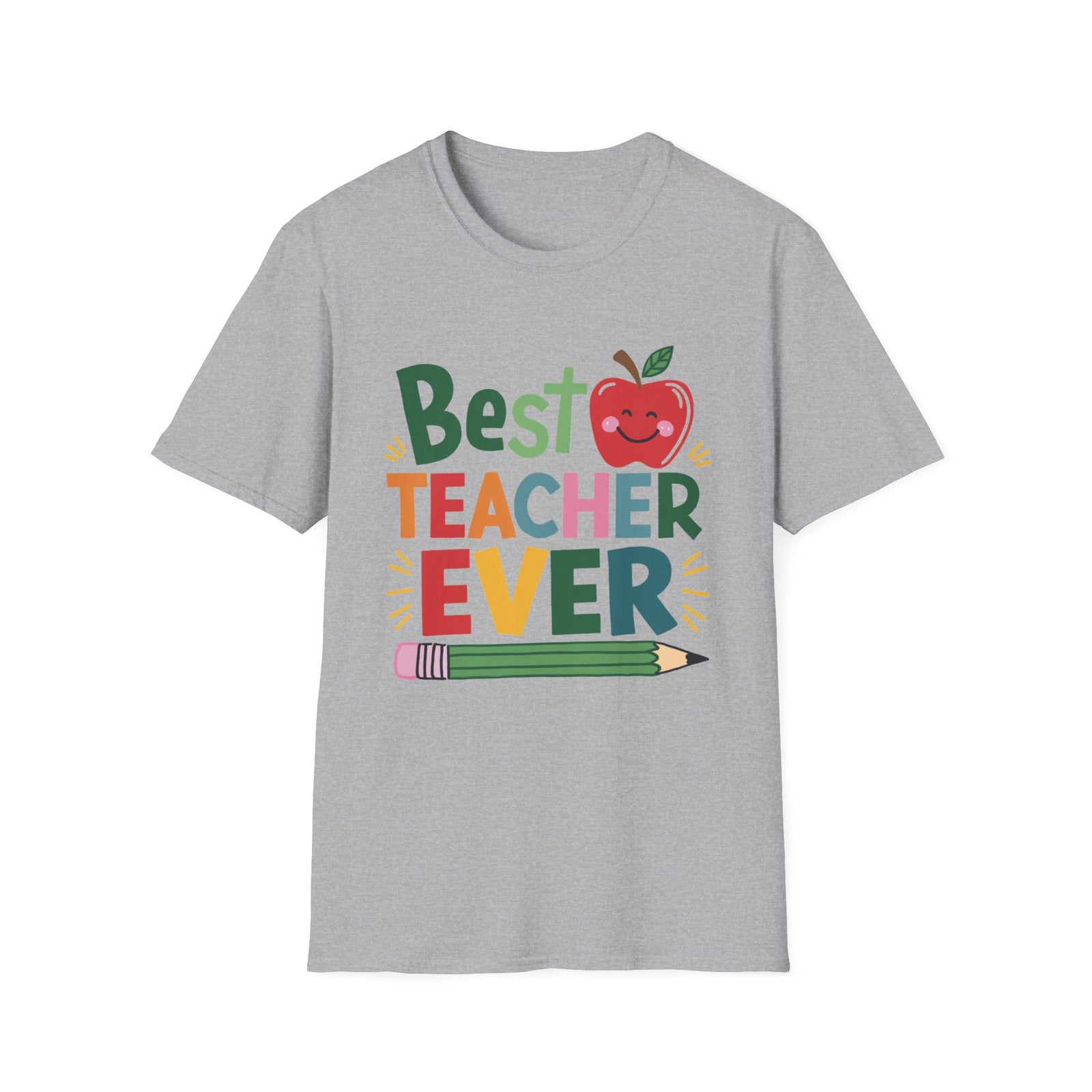 Best Teacher Ever T-Shirt Cute Apple Teacher Appreciation Gift Tee