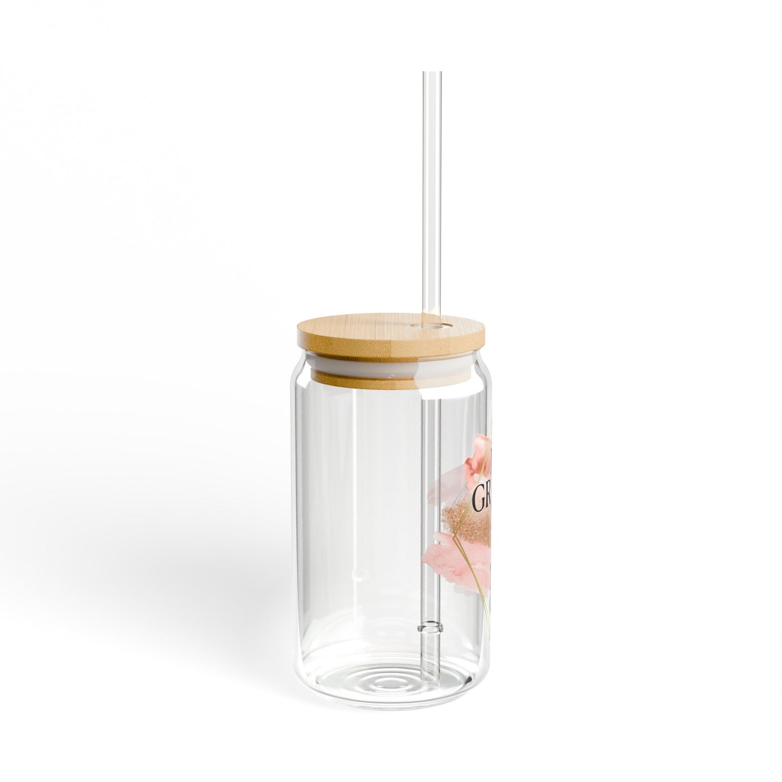 Amazing Grace Christian Tumbler Sipper Glass 16oz — Reusable Drink Jar with Lid & Straw - Sydney So Sweet