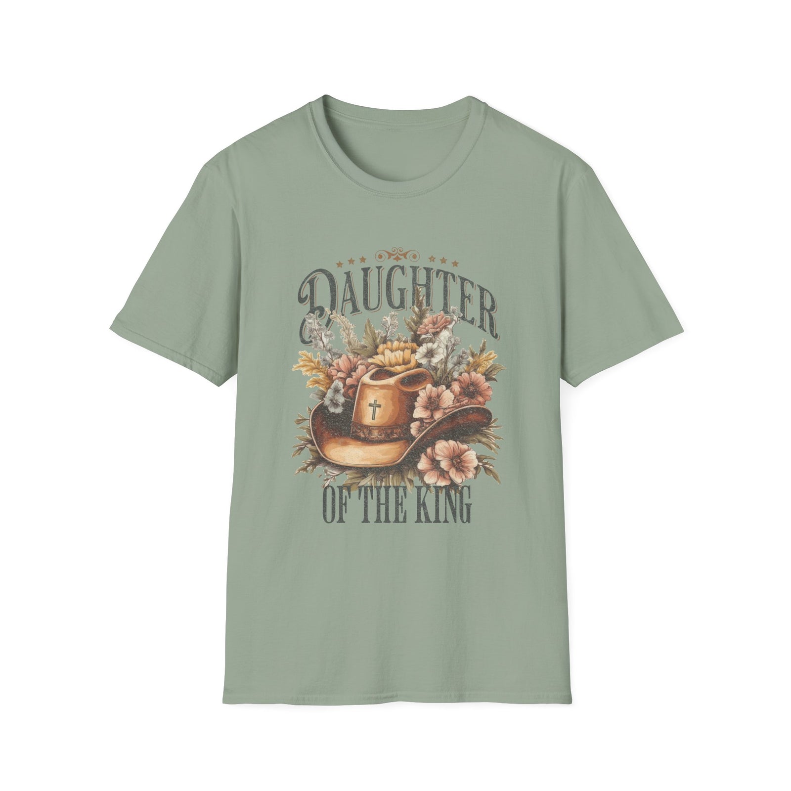 Daughter of the King T-Shirt Western Floral Christian Cowgirl Faith Tee