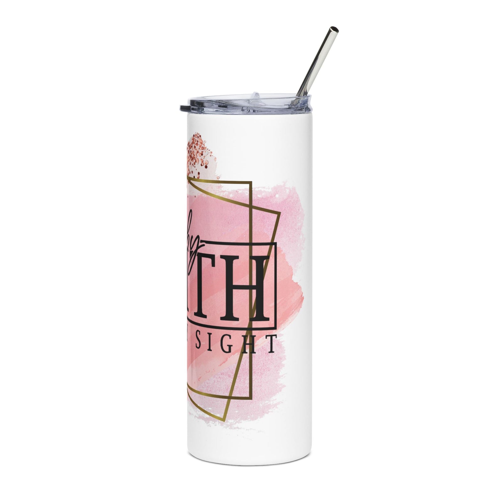 Walk By Faith Not By Sight 20oz Stainless Tumbler Insulated Inspirational Travel Cup - Sydney So Sweet