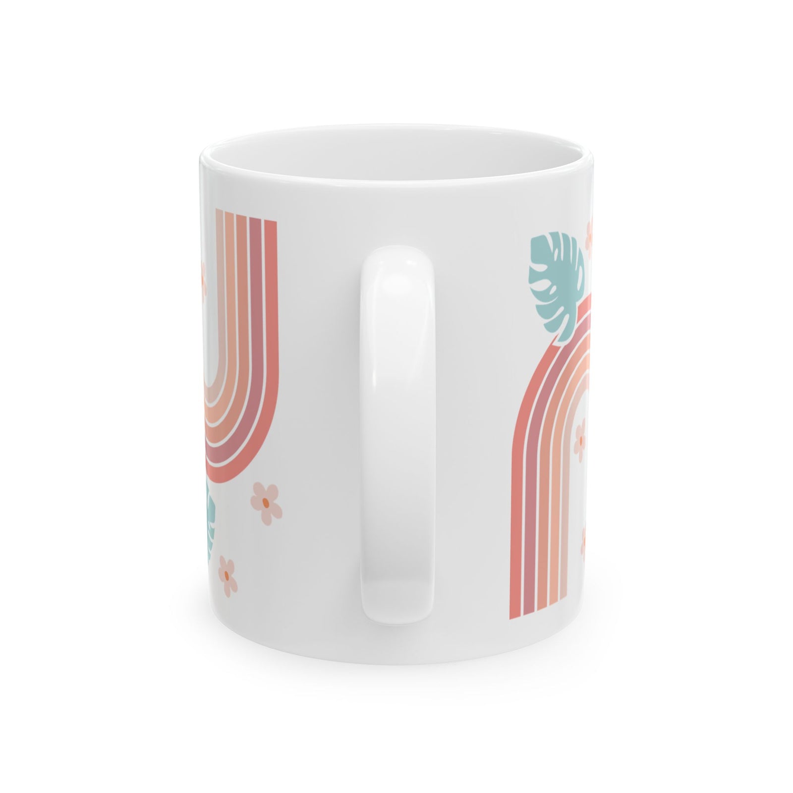 Boho Retro Rainbow Cute Ceramic Mug Coffee Cup (11oz & 15oz)