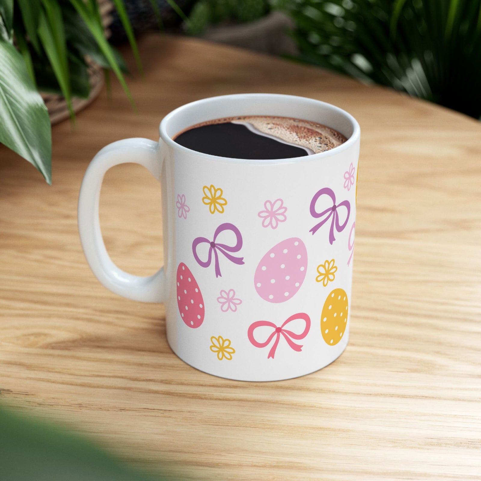 Easter Bows Cute Ceramic Mug Coffee Cup (11oz & 15oz)