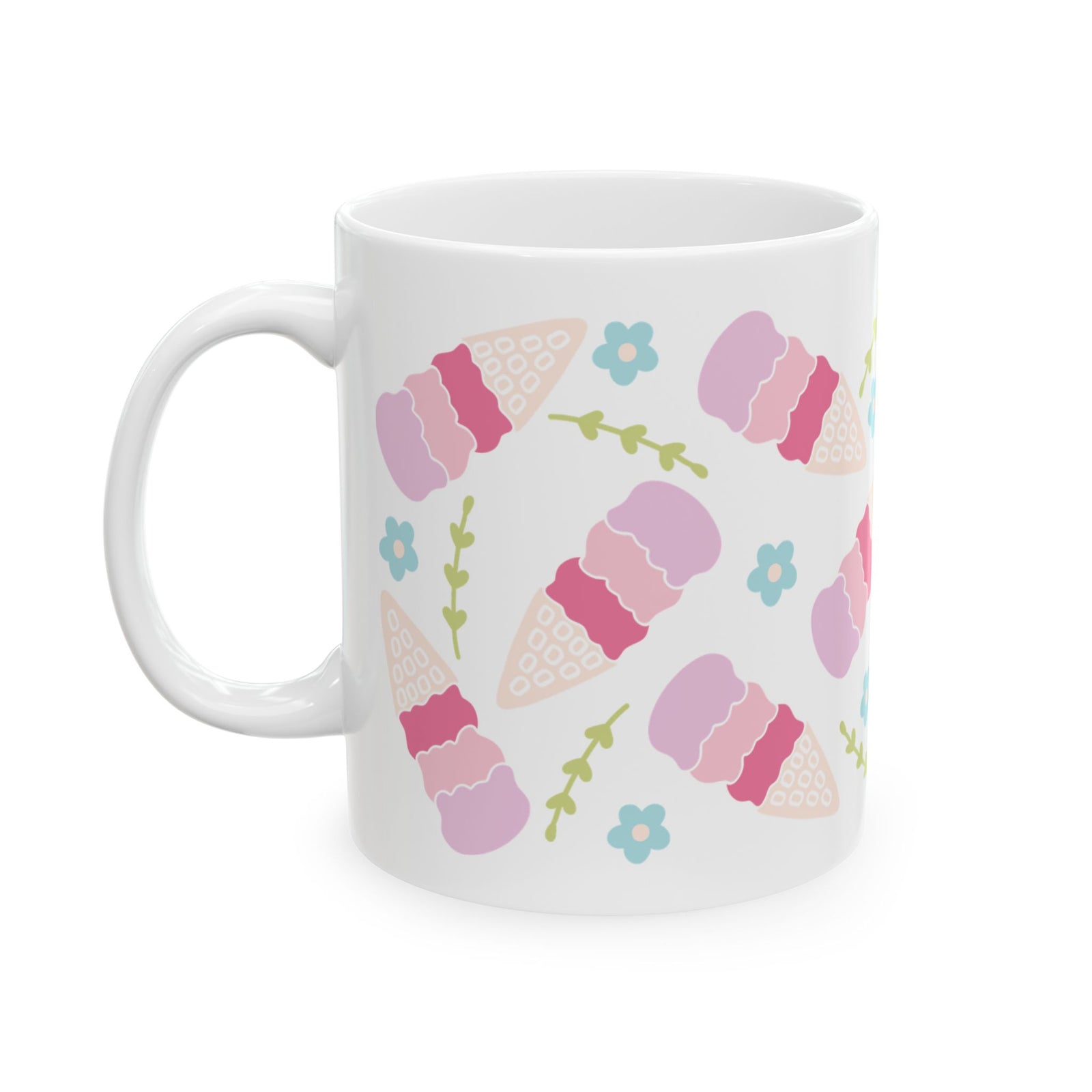 Ice Cream Cones Cute Ceramic Mug Coffee Cup (11oz & 15oz)