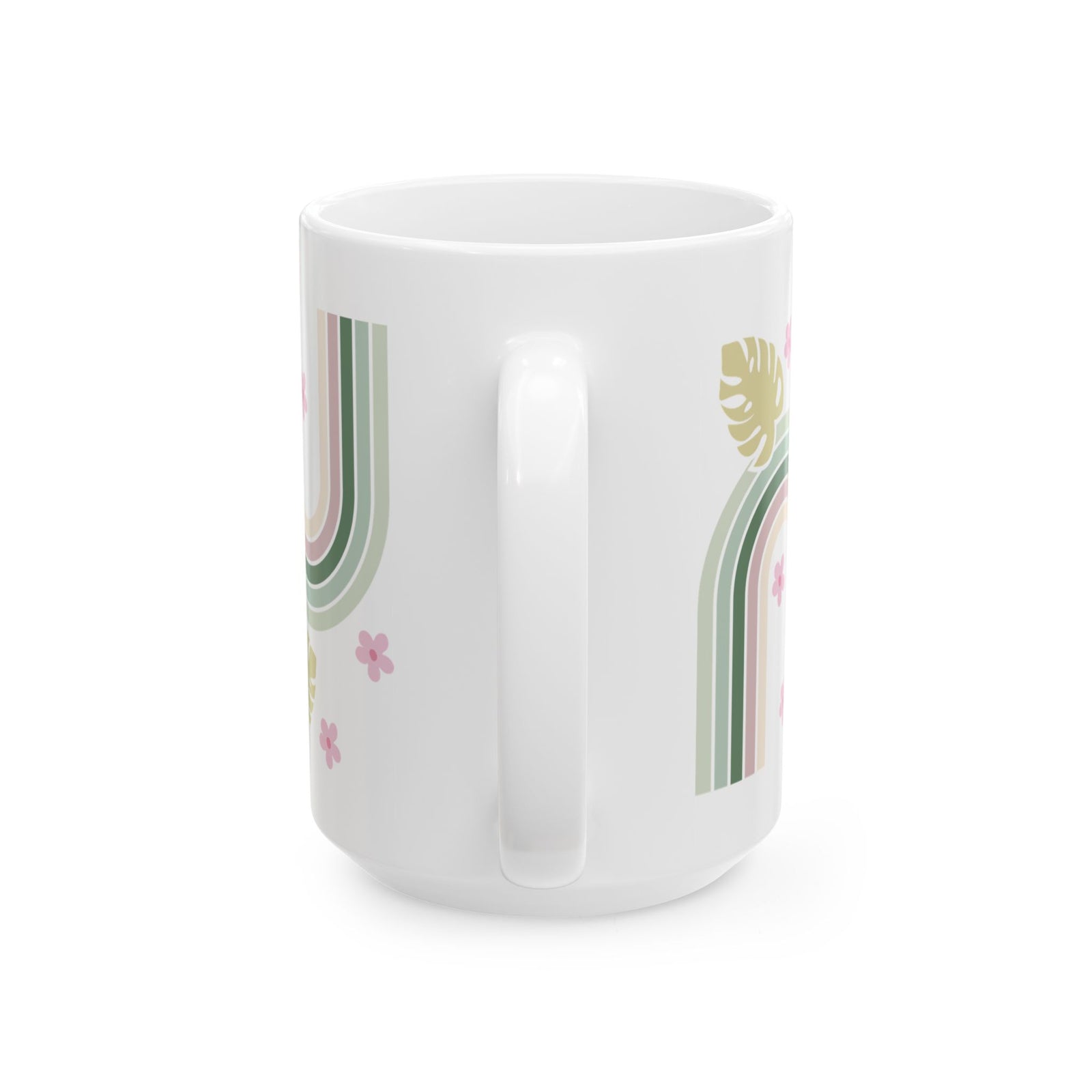 Retro In Bloom Cute Ceramic Mug Coffee Cup (11oz & 15oz)