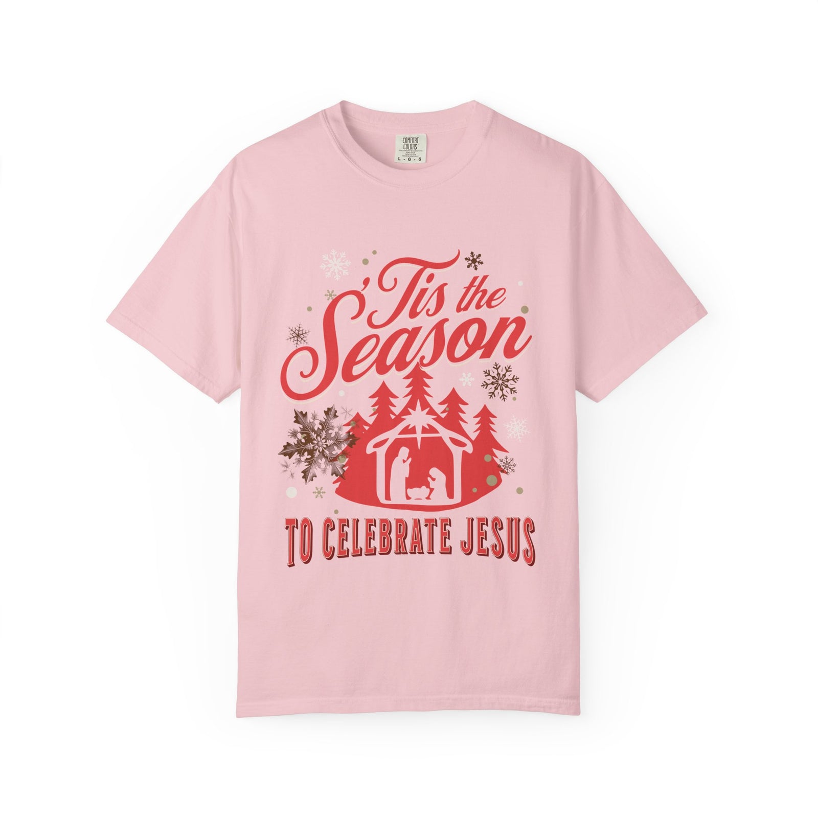 Tis the Season to Celebrate Jesus Christmas T-Shirt Christian Graphic Tee