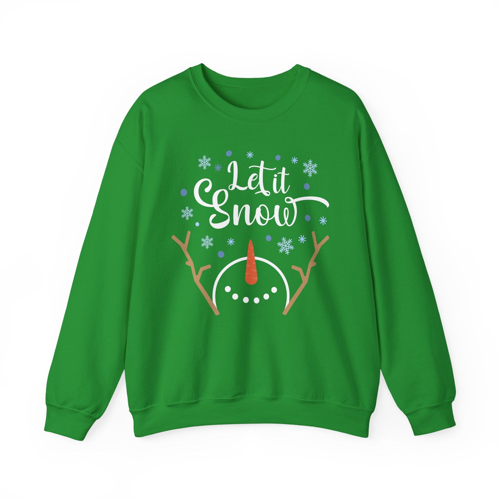 Let it Snow Happy Snowman Winter Crewneck Unisex Sweatshirt