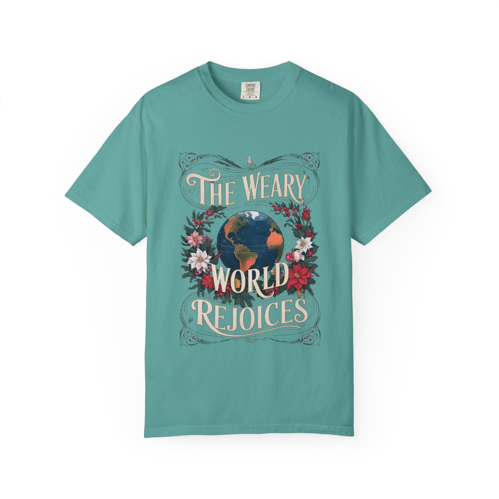 The Weary World Rejoices Christmas T-Shirt Christian Graphic Tee