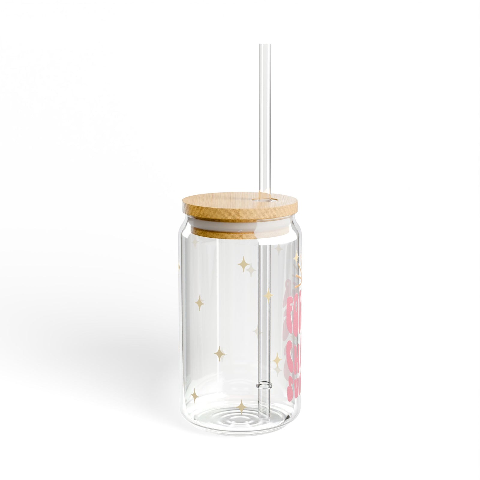 Forever Chasing Sunsets Tumbler Sipper Glass 16oz — Reusable Drink Jar with Lid & Straw