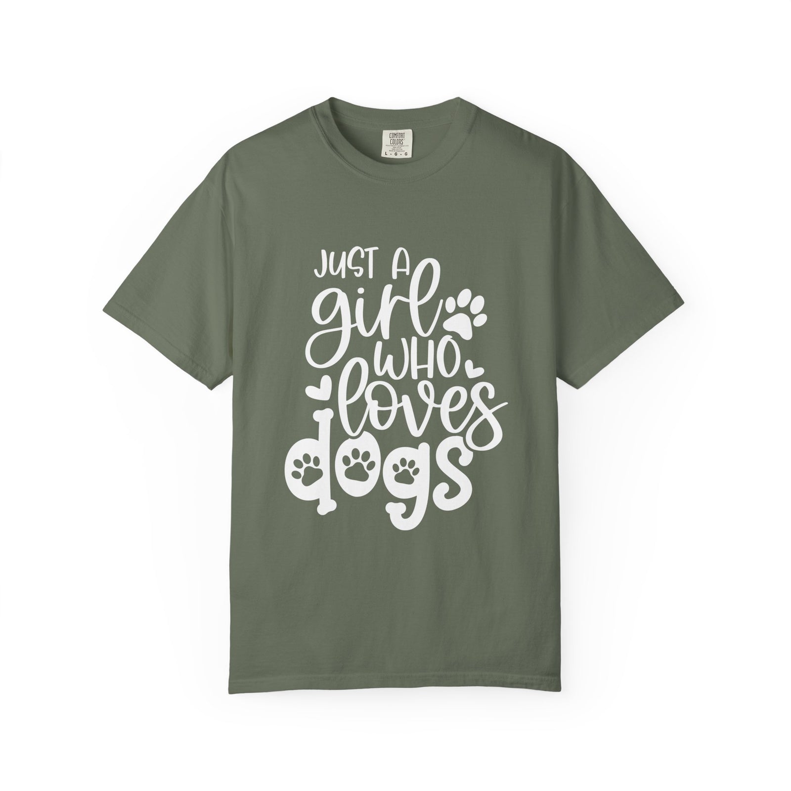 Just a Girl Who Loves Dogs T-Shirt Cute Dog Mom Graphic Tee