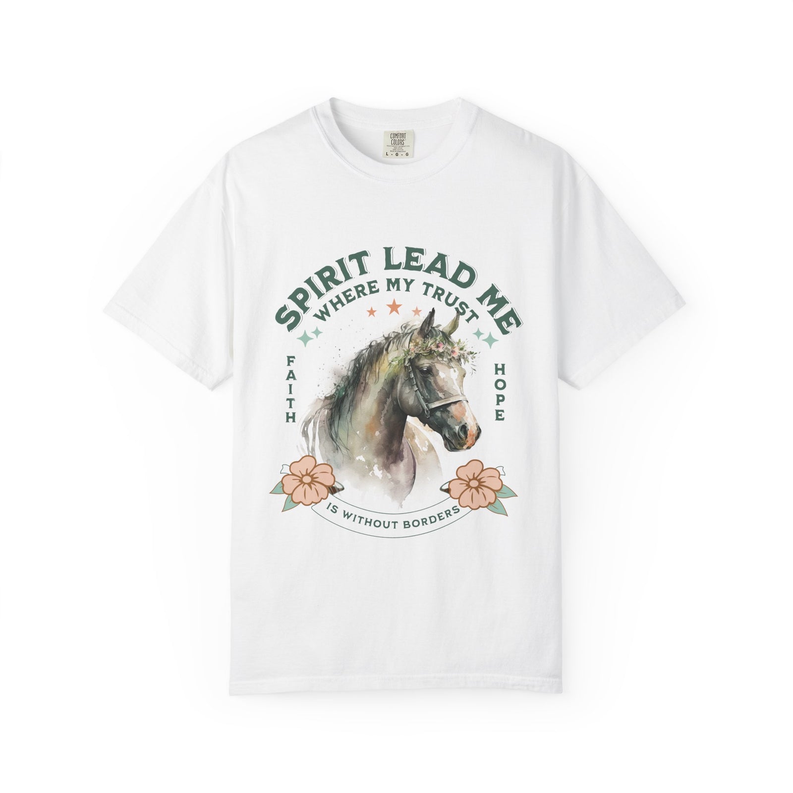 Spirit Lead Me Horse T-Shirt Faith & Hope Christian Graphic Tee