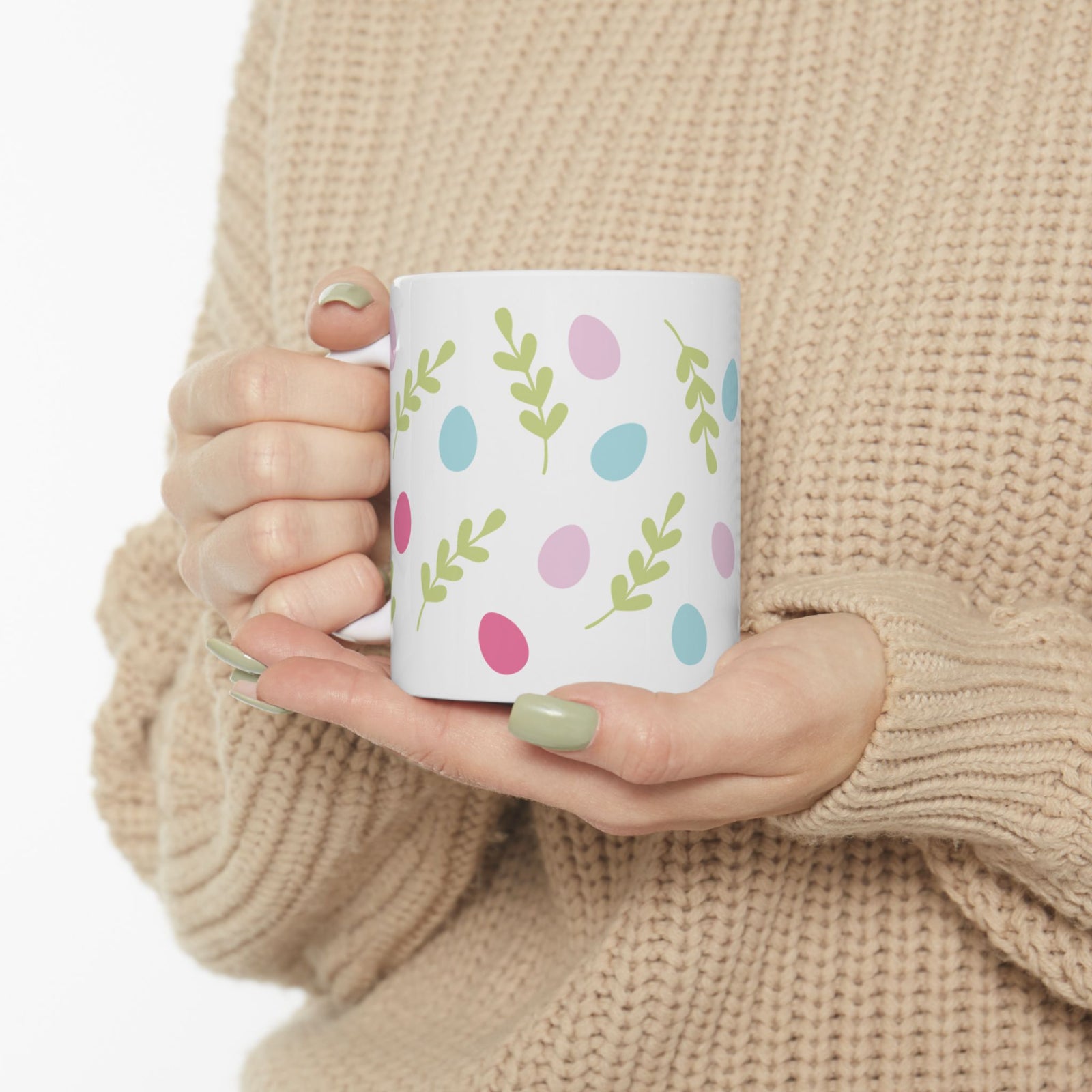 Egg Hunt Cute Ceramic Mug Coffee Cup (11oz & 15oz)