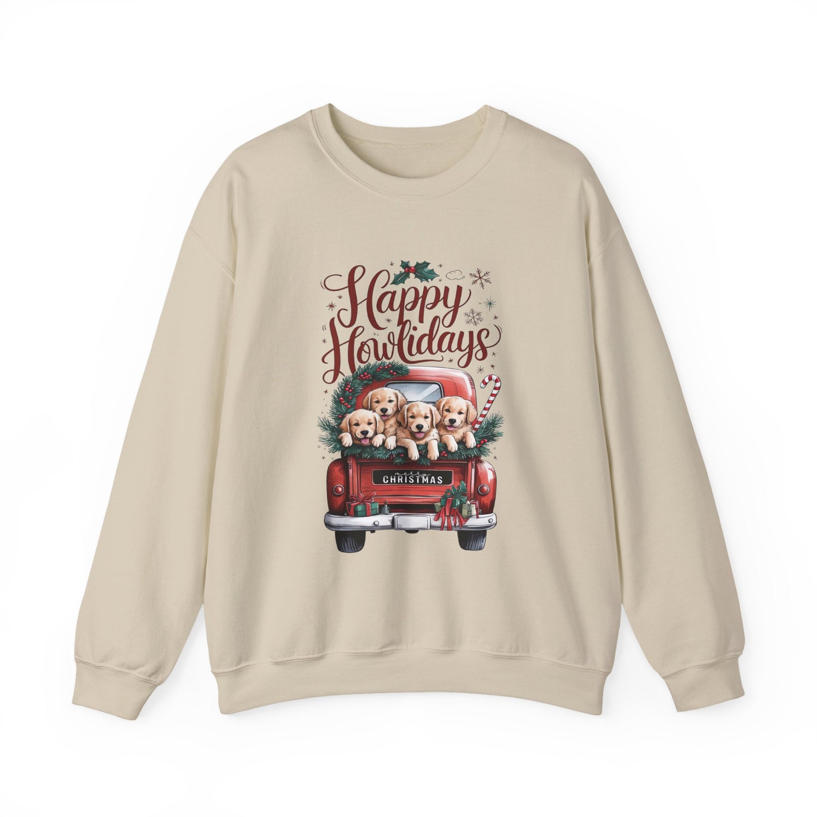 Happy Howlidays Puppy Crewneck Unisex Sweatshirt