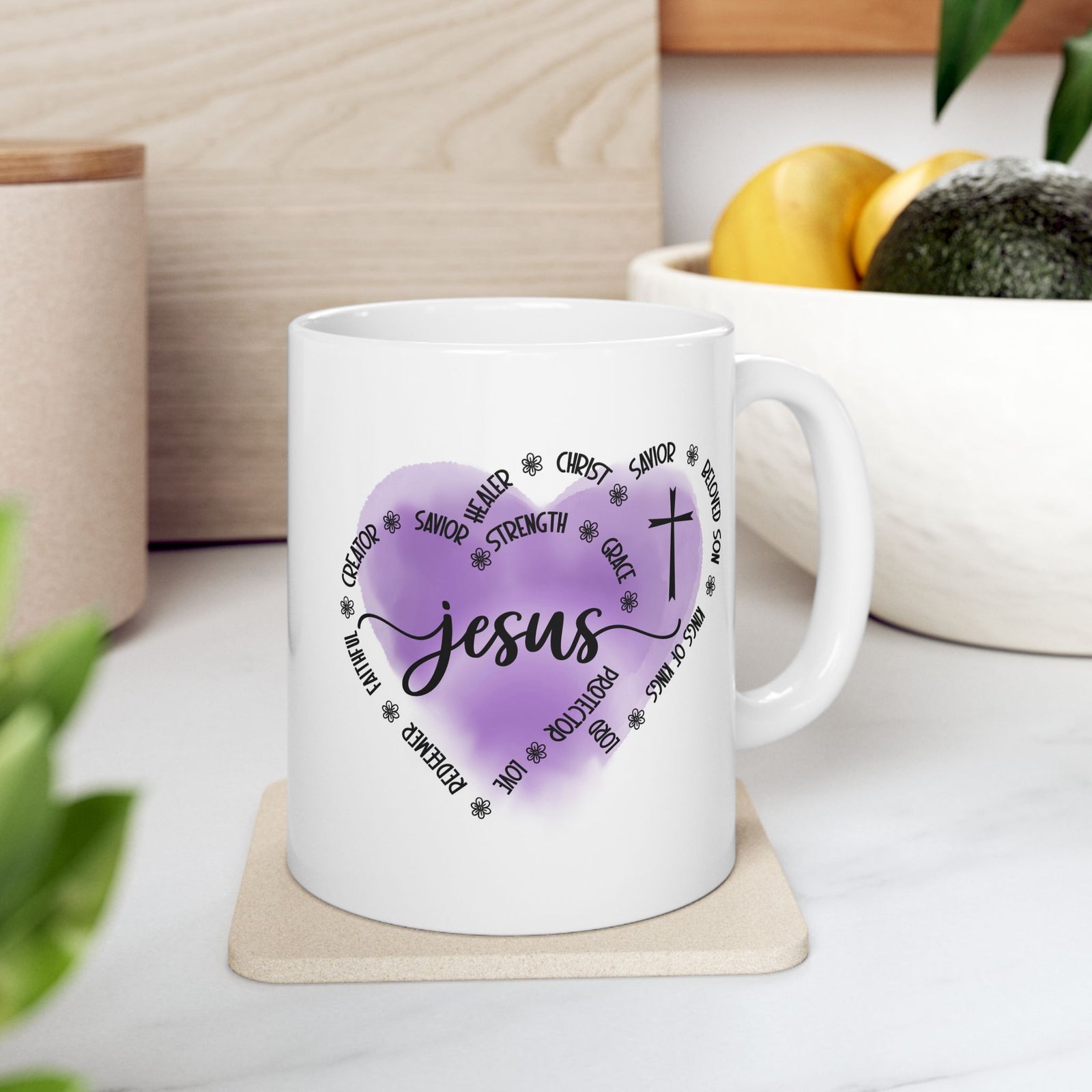 Jesus King of Kings - Christian Cross Coffee Cup (11oz & 15oz) - Sydney So Sweet