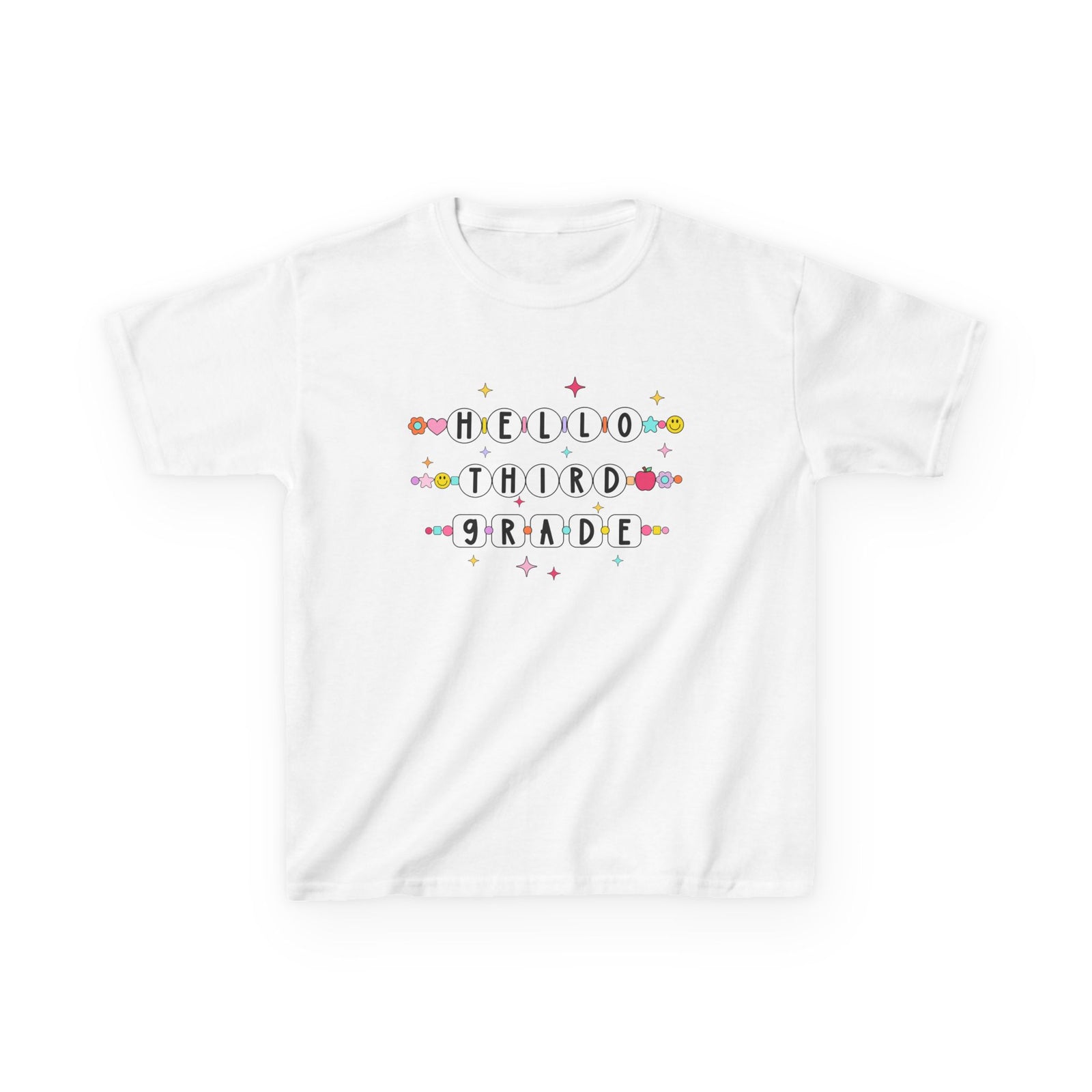 Friendship Bracelets Hello Third Grade Kids Tee Cute 3rd Grade Back to School T-Shirt