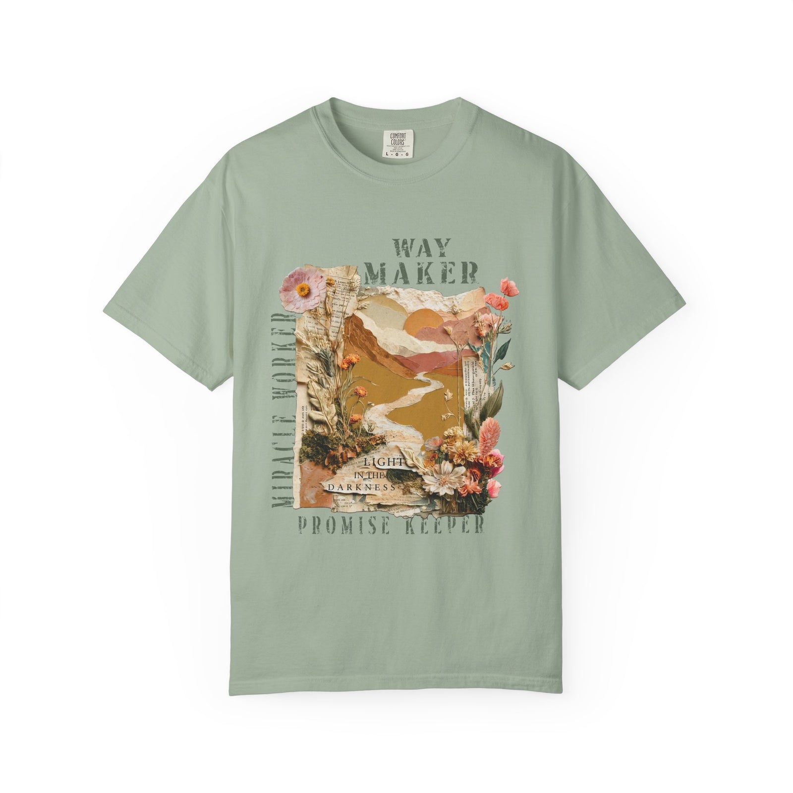 Way Maker Promise Keeper Floral Graphic T-Shirt Christian Inspirational Tee