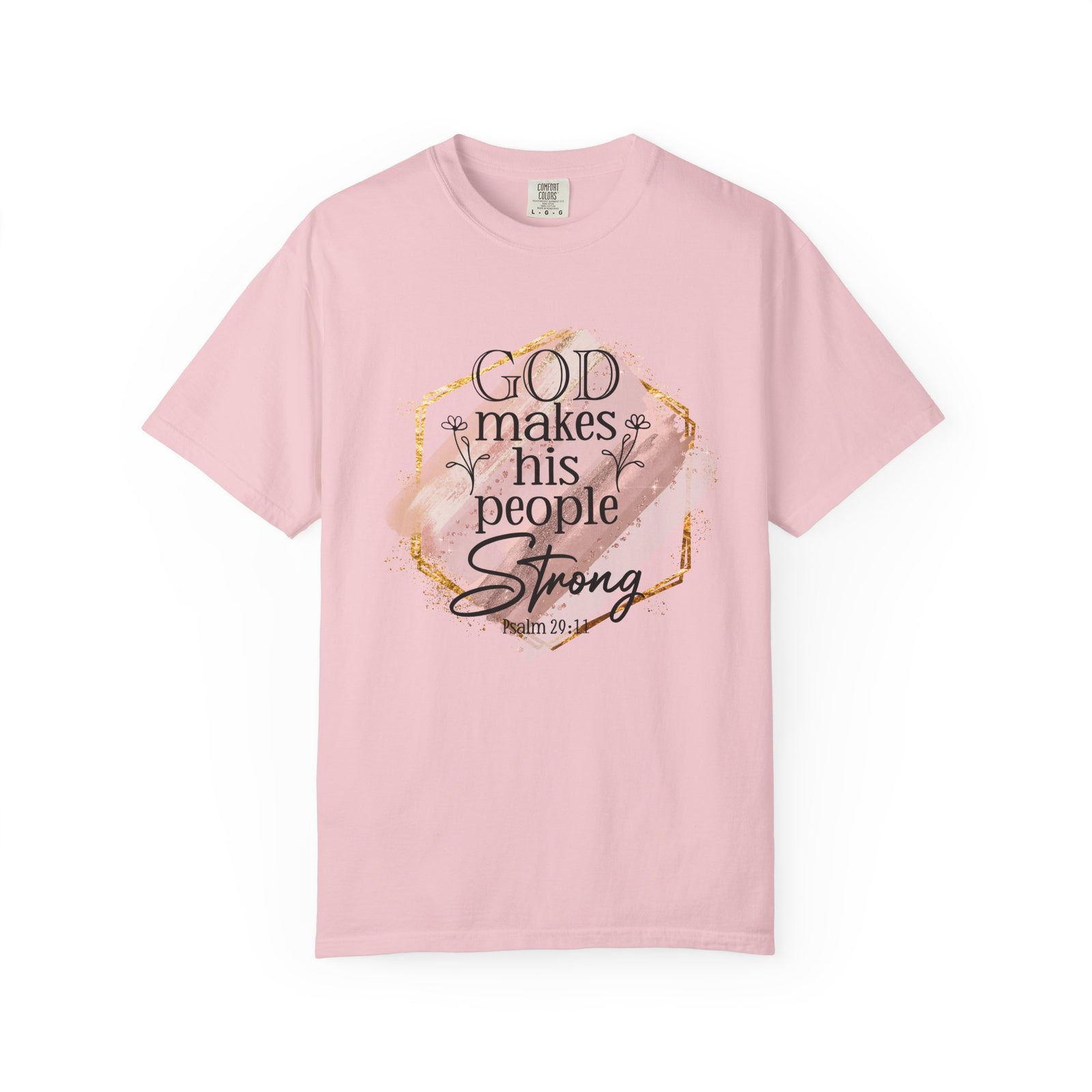 God Makes His People Strong Psalm 28:8 Christian Graphic T-Shirt Unisex Short Sleeve Tee - Sydney So Sweet