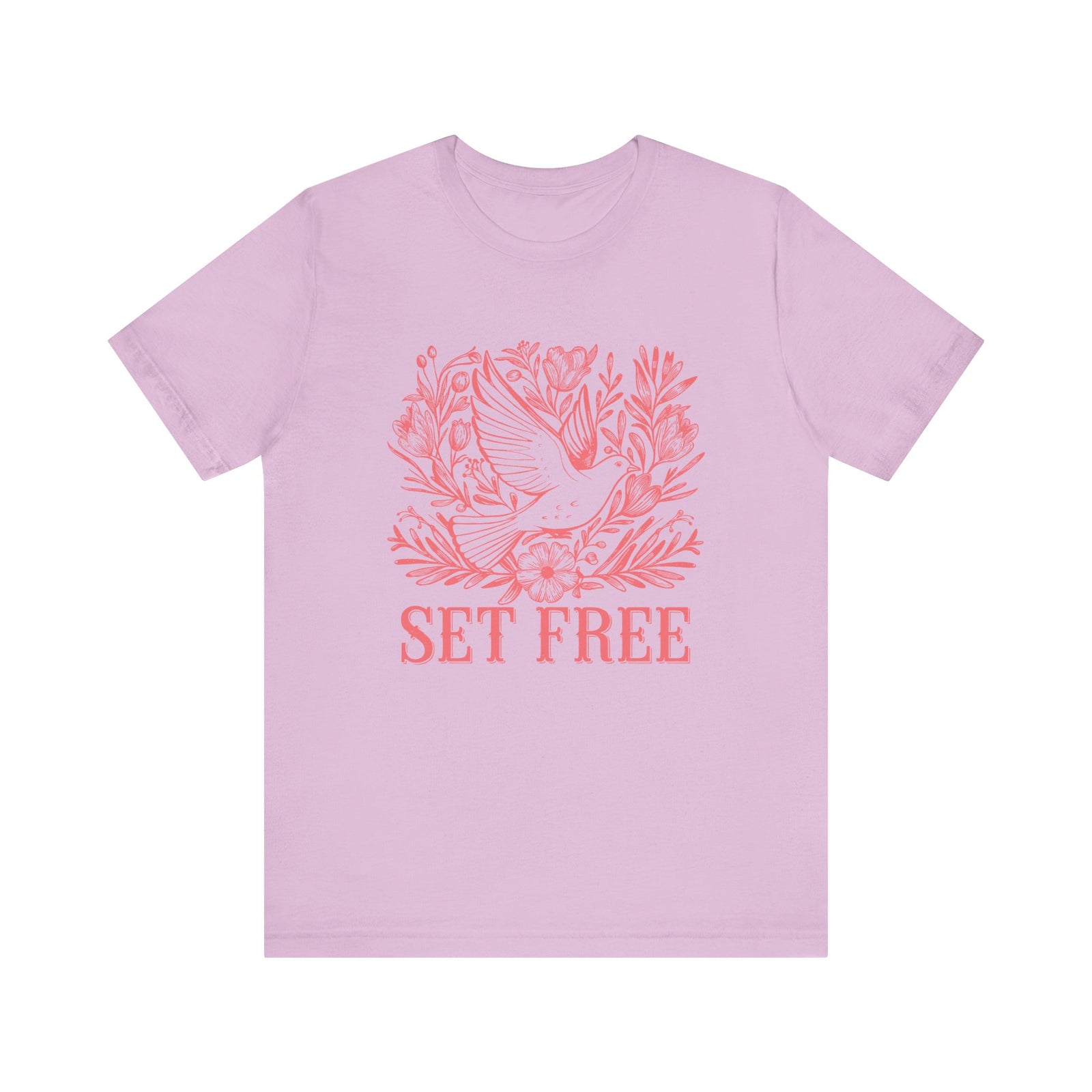 Set Free Dove Tee Inspirational Bird Christian Graphic T-Shirt