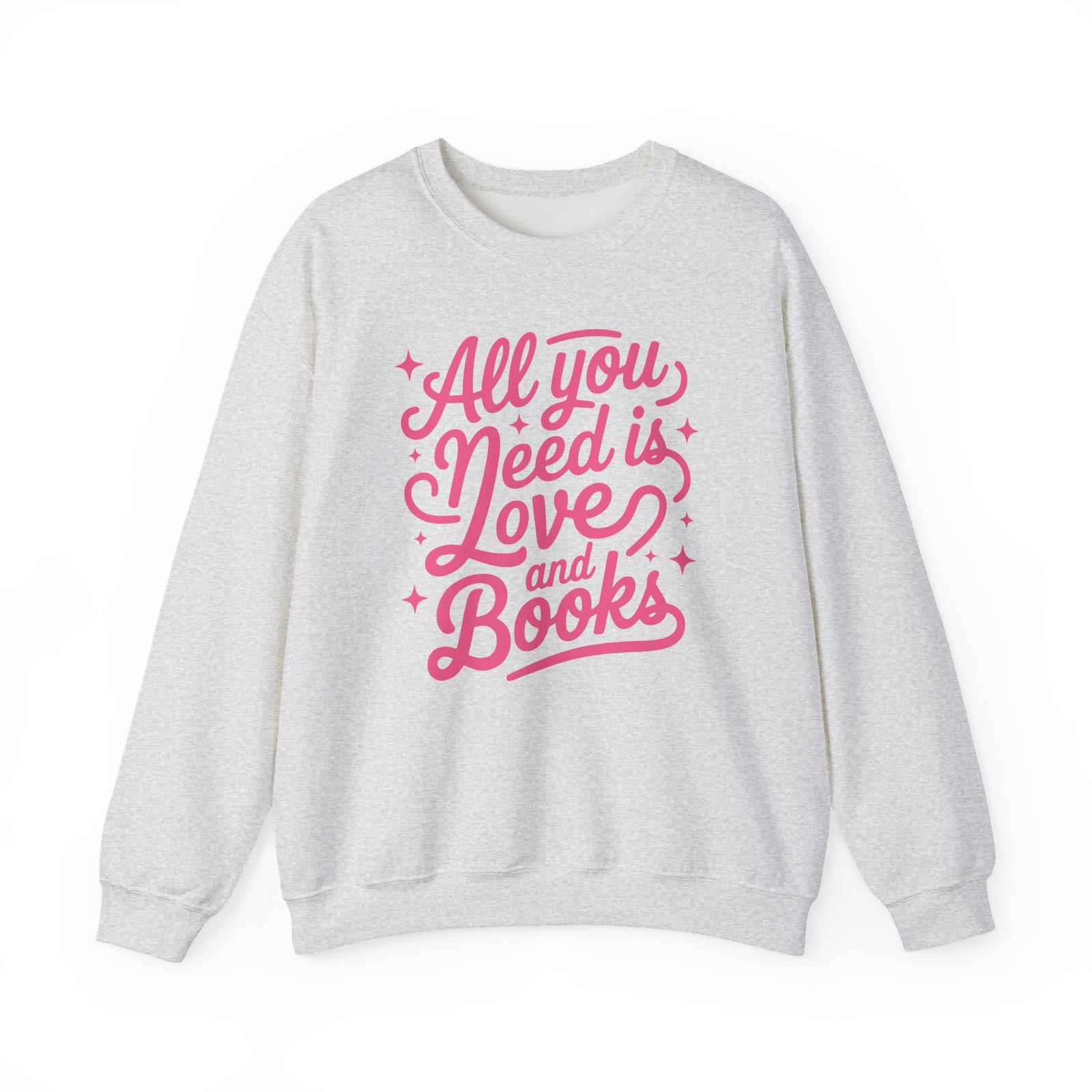 All You Need is Love & Books Valentine's Day Women's Heavy Blend Cozy Crewneck Sweatshirt - Sydney So Sweet