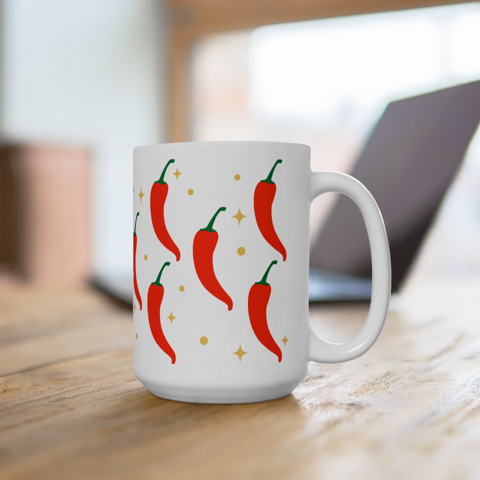 Spicy Chili Pepper Cute Ceramic Mug Coffee Cup (11oz & 15oz)