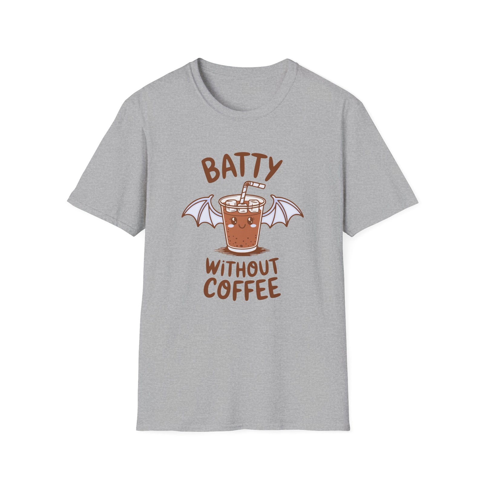 Batty Without Coffee T‑Shirt Cute Bat Coffee Halloween Graphic Tee