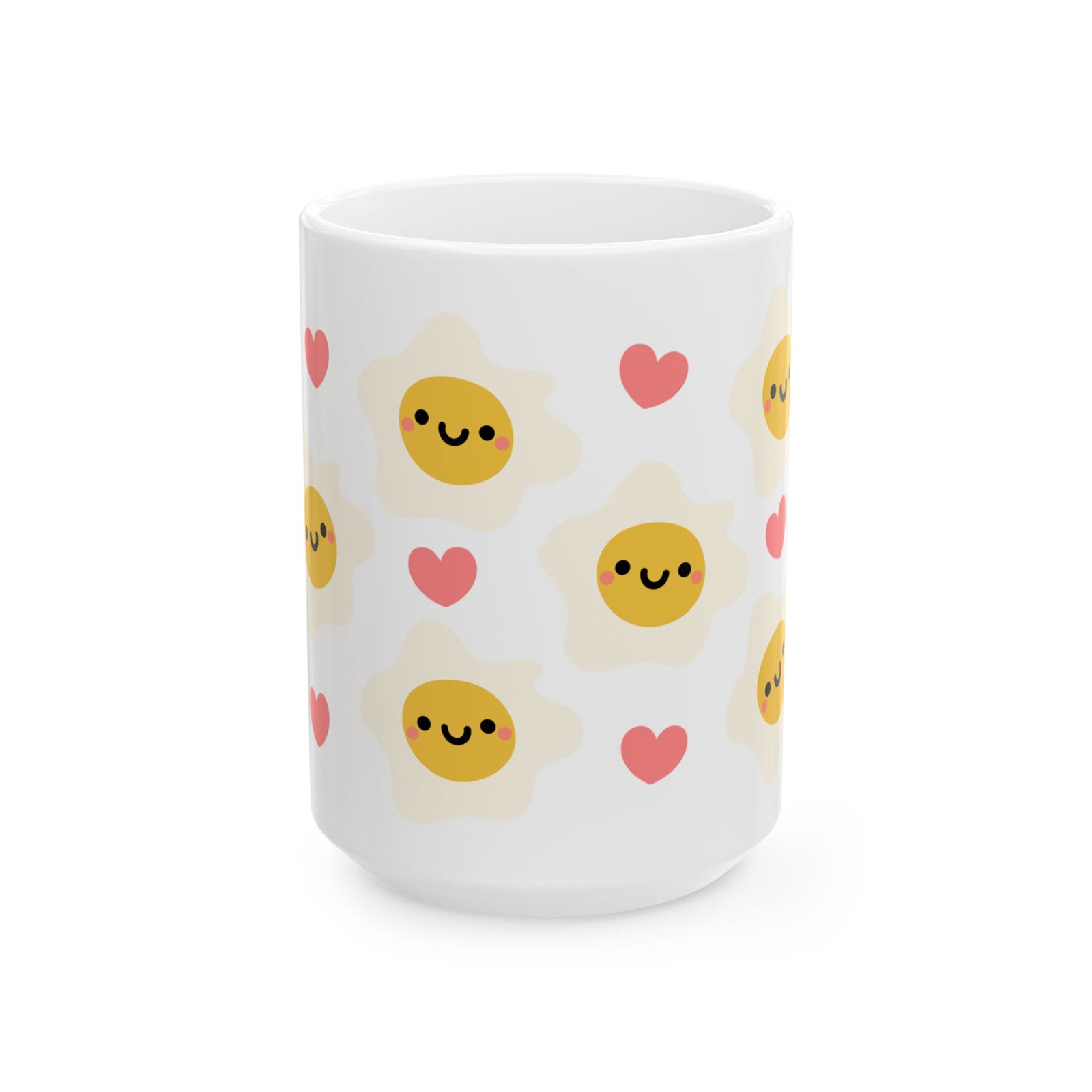Kawaii Eggs Sunny Side Up Cute Ceramic Mug Coffee Cup (11oz & 15oz)