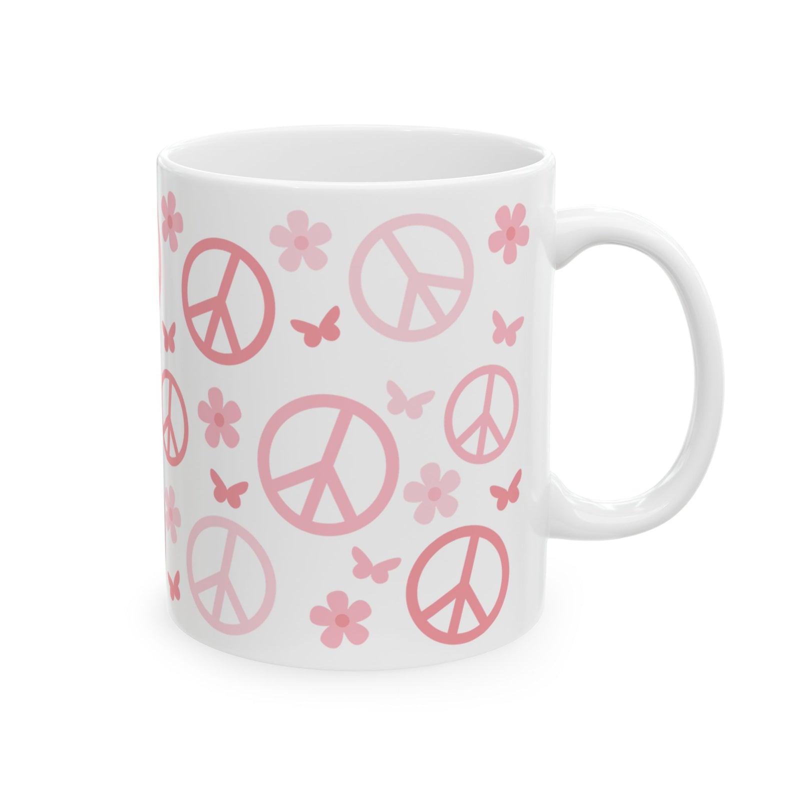 Boho Peace Cute Ceramic Mug Coffee Cup (11oz & 15oz)