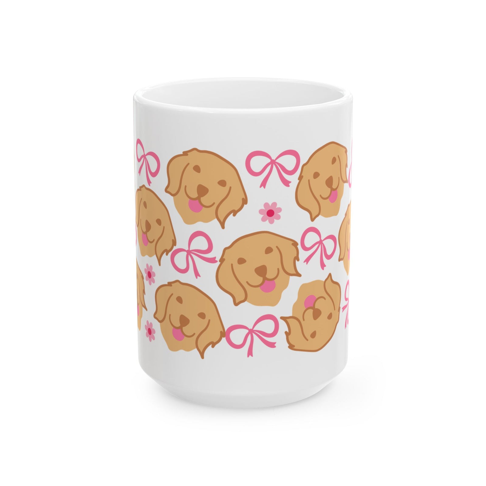 Bows & Dogs Cute Mug Coffee Cup (11oz & 15oz) - Sydney So Sweet