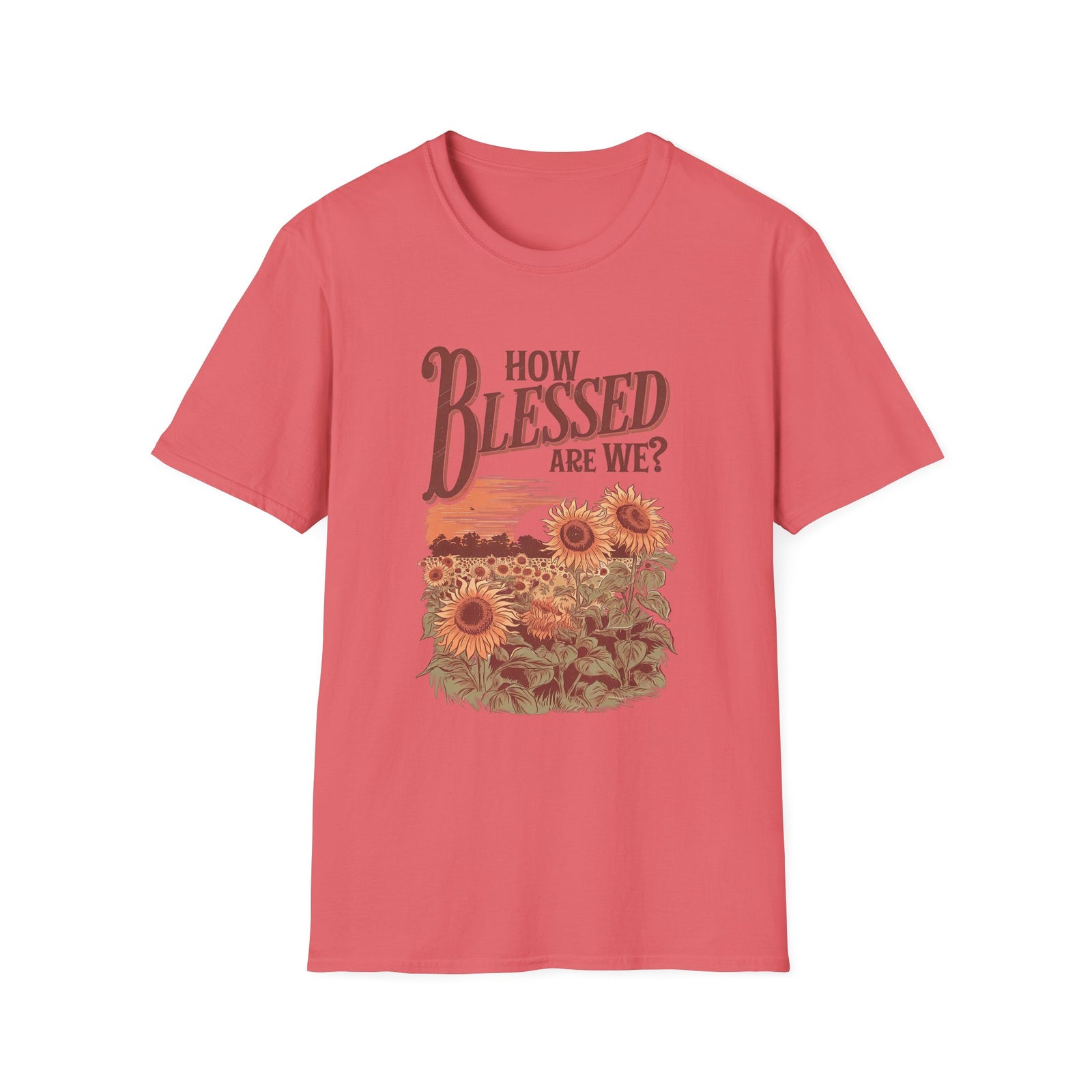 How Blessed Are We Sunflower T-Shirt Inspirational Christian Tee
