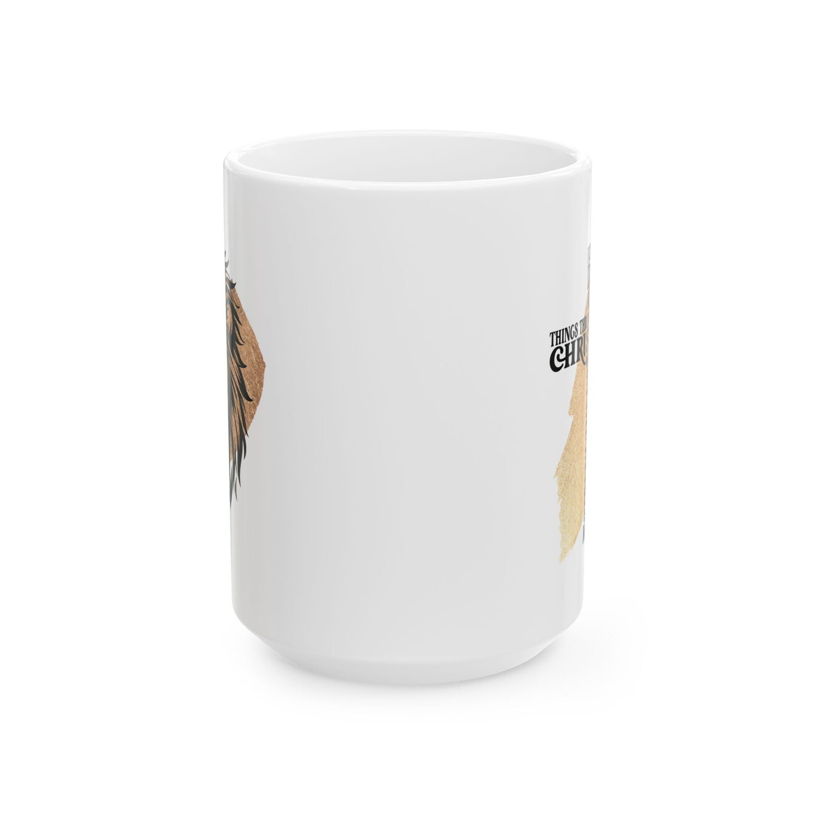 All Things Through Christ Christian Ceramic Coffee Cup (11oz, 15oz) - Sydney So Sweet