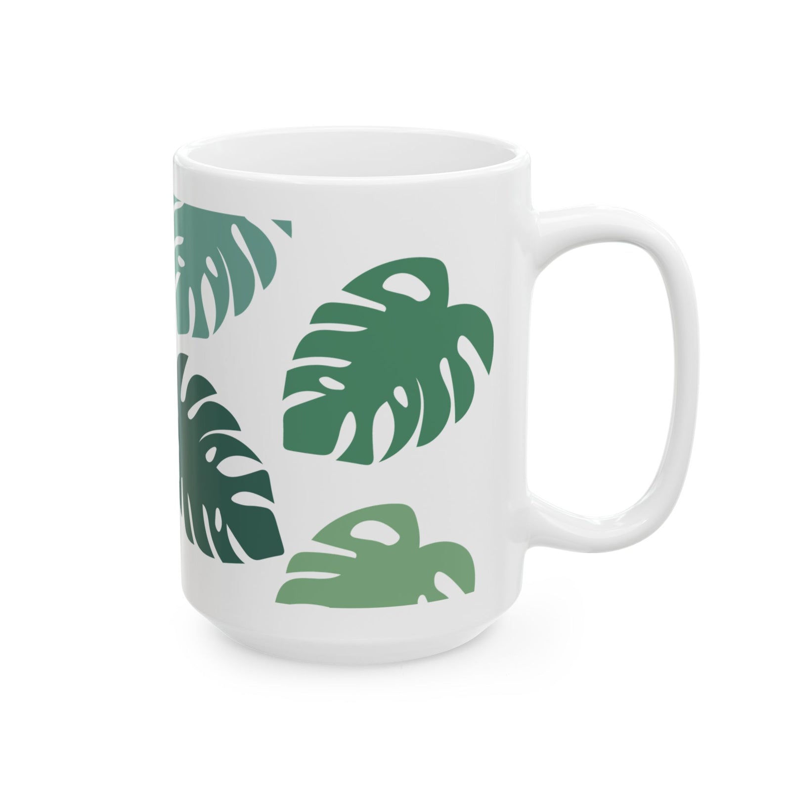 Monstera Leaf Cute Ceramic Mug Coffee Cup (11oz & 15oz)