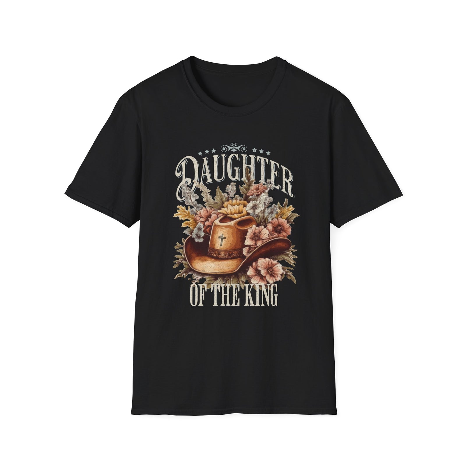 Daughter of the King T-Shirt Western Floral Christian Cowgirl Faith Tee