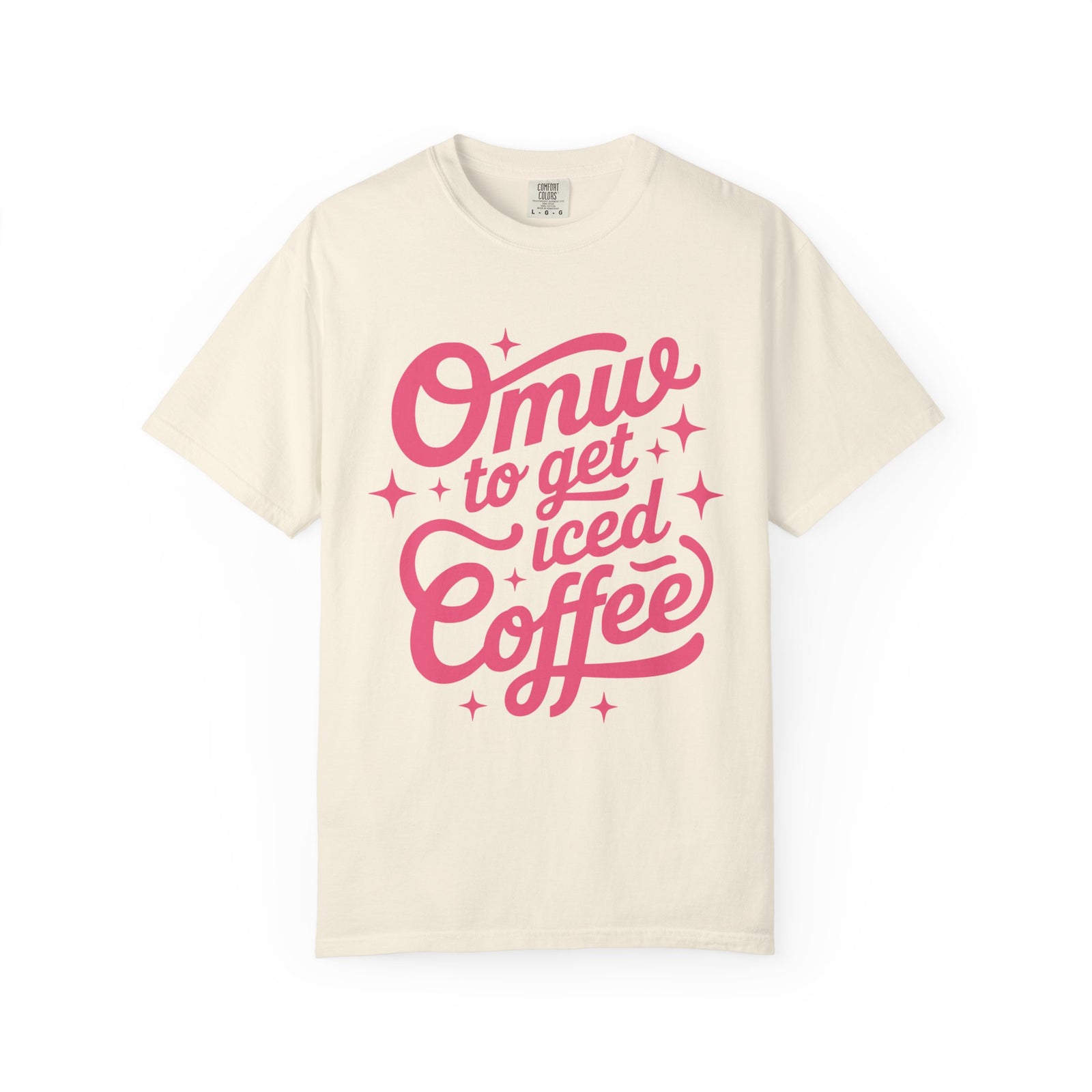 On My Way to Get Iced Coffee T-Shirt Cute Retro Script Coffee Graphic Tee